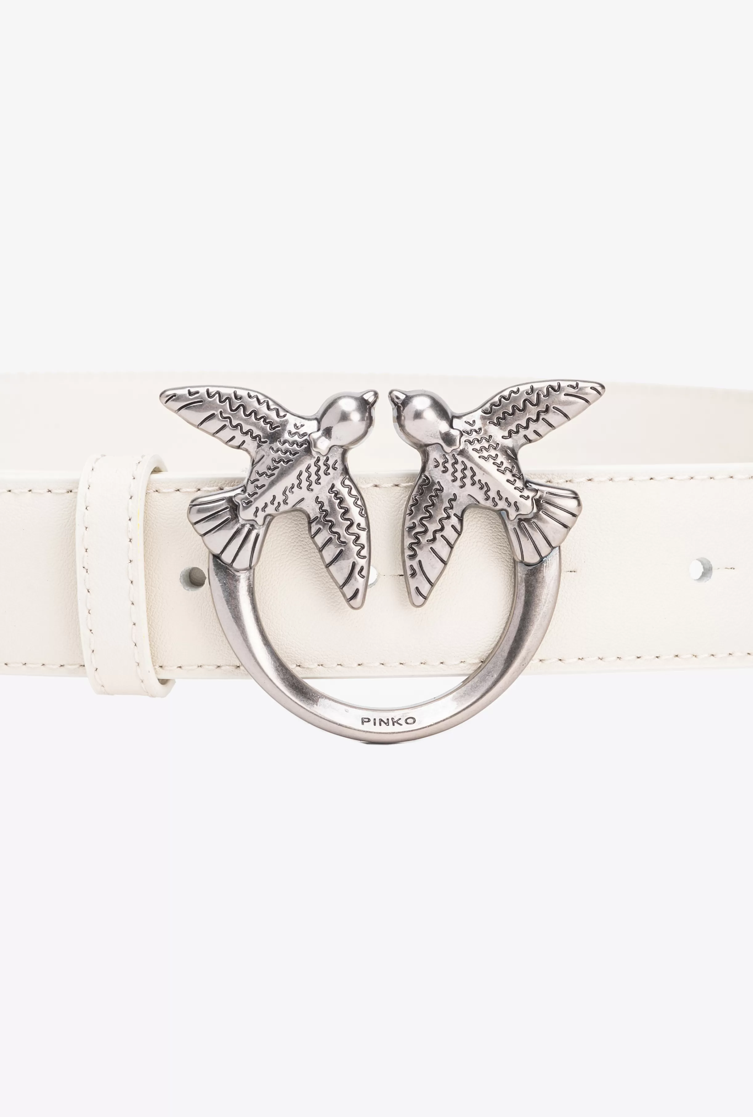 PINKO Love Birds leather belt 3cm