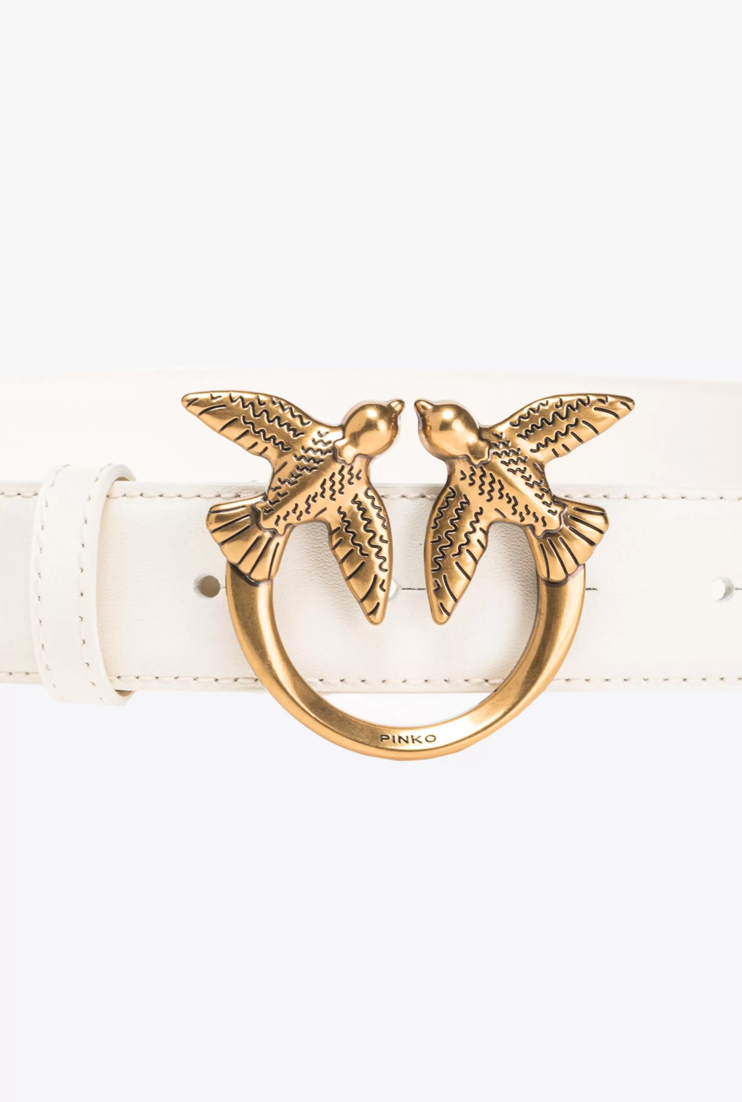 PINKO Love Birds leather belt 3cm