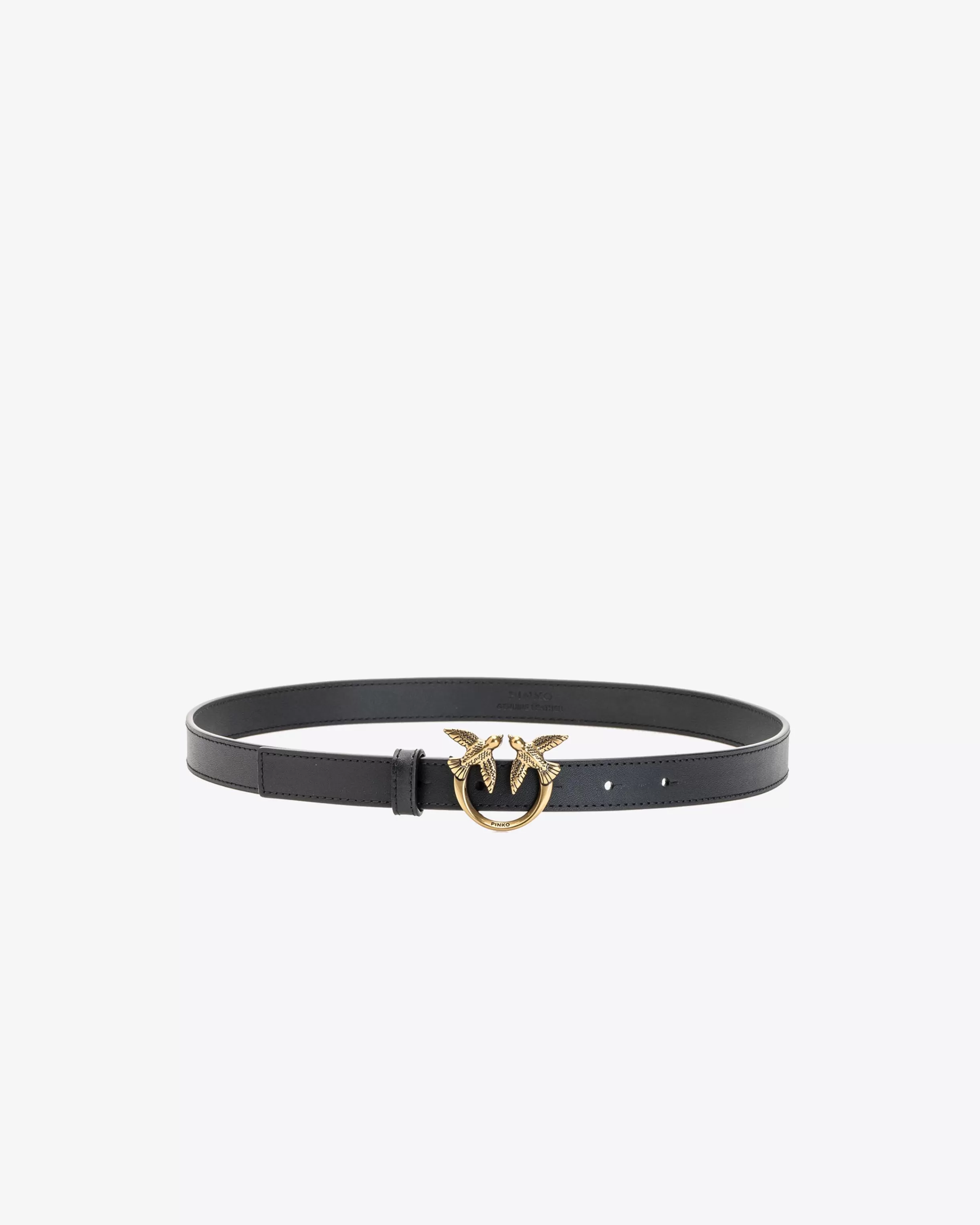 PINKO Love Birds thin leather belt