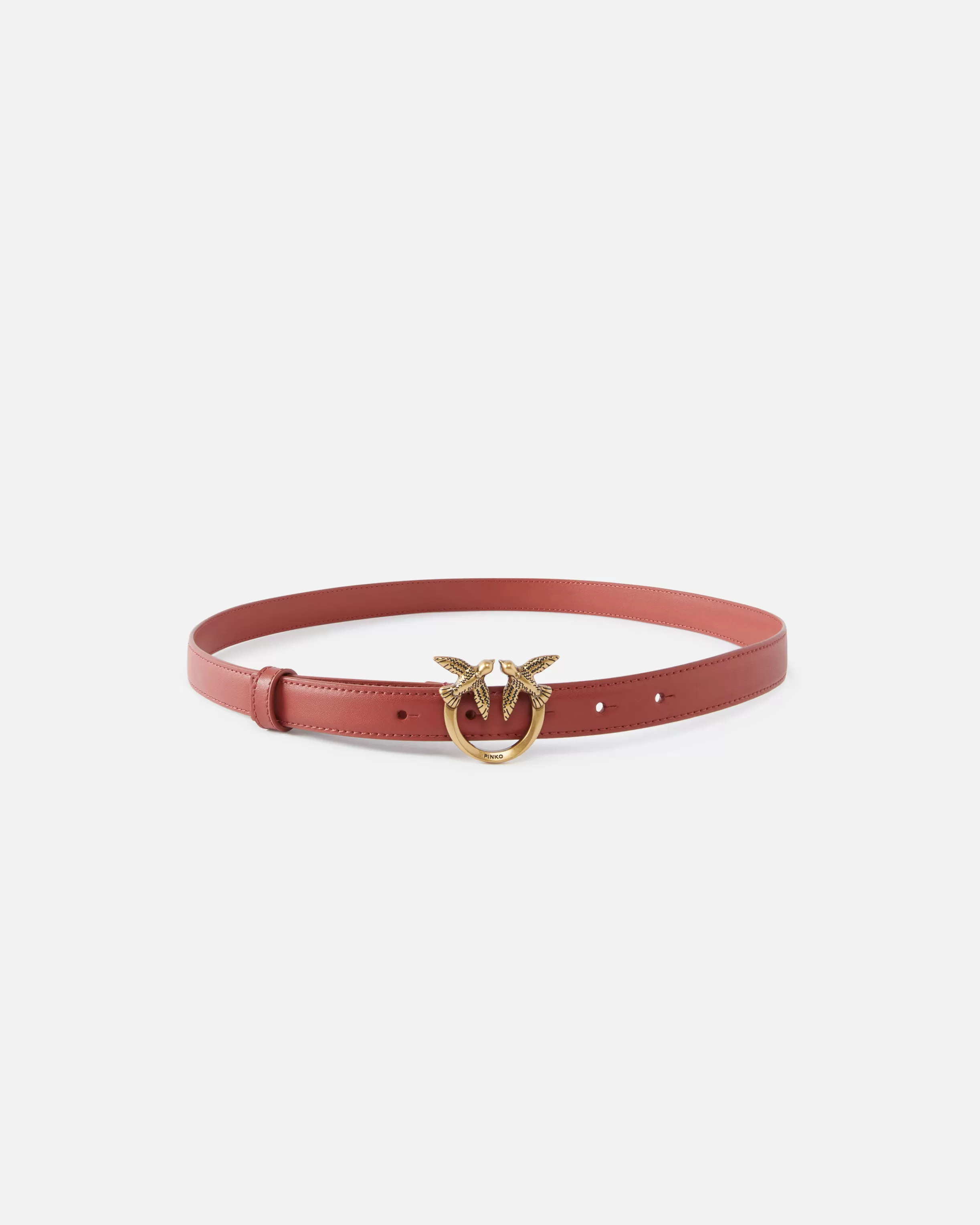 PINKO Love Birds thin leather belt 2cm