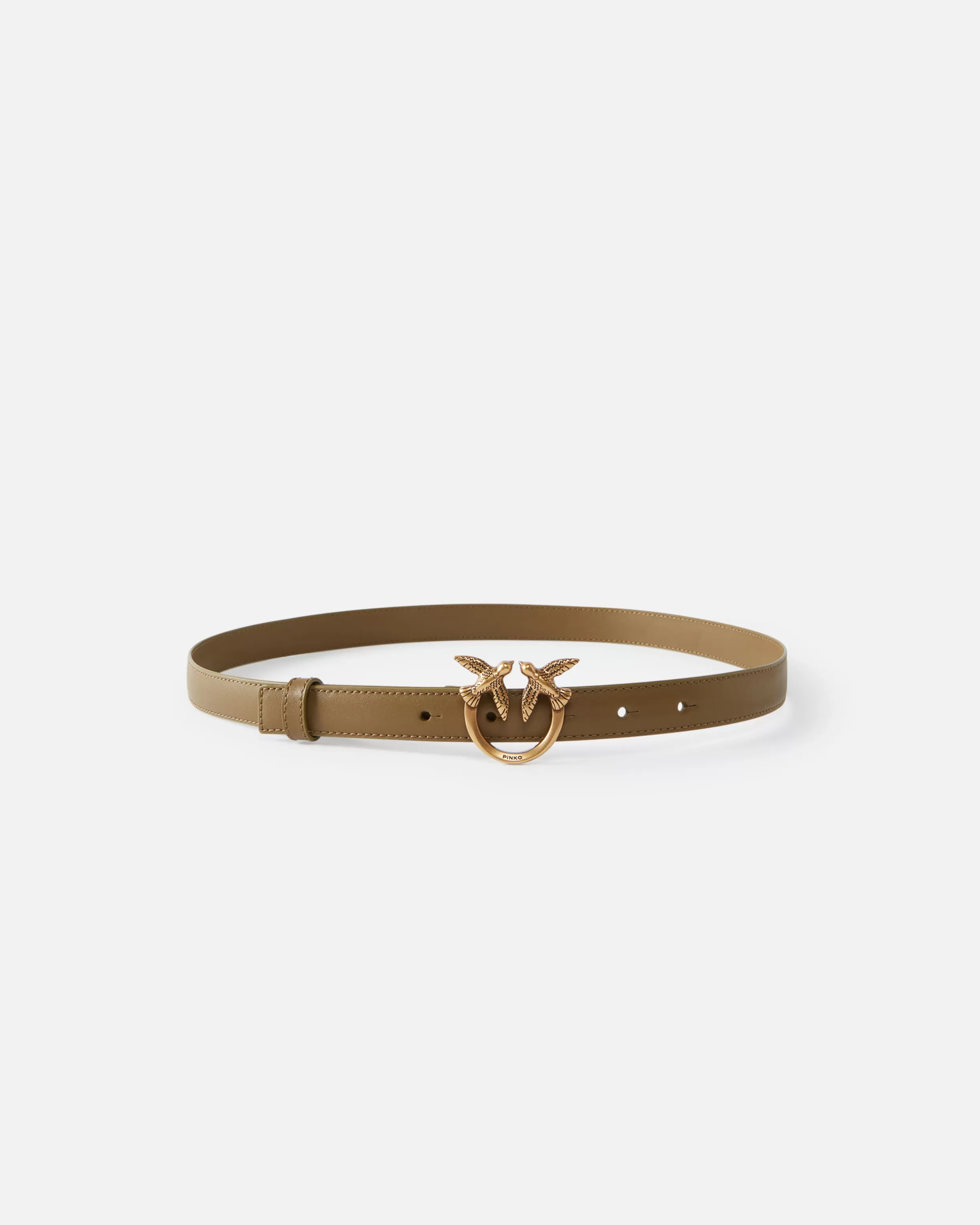 PINKO Love Birds thin leather belt 2cm