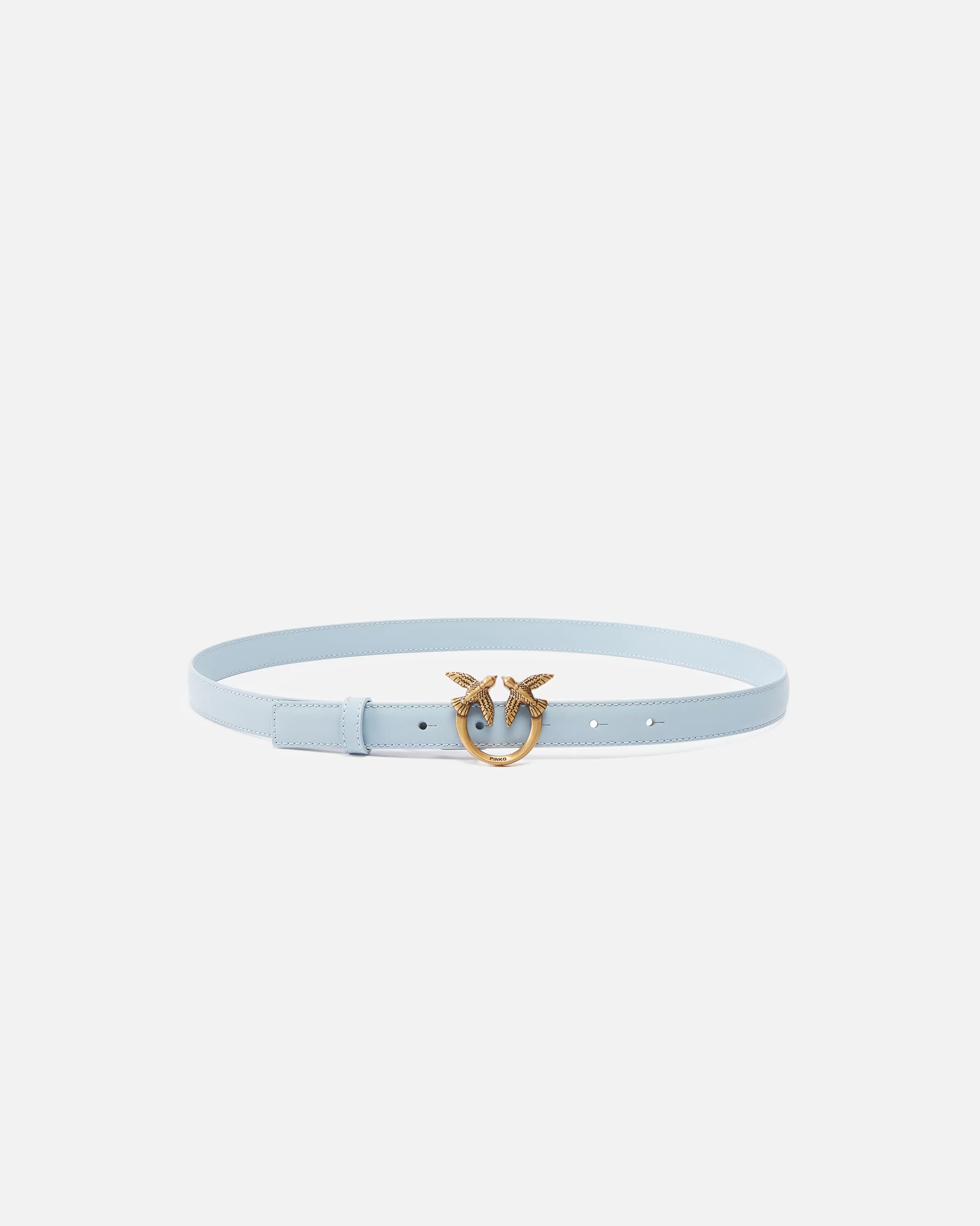 PINKO Love Birds thin leather belt 2cm