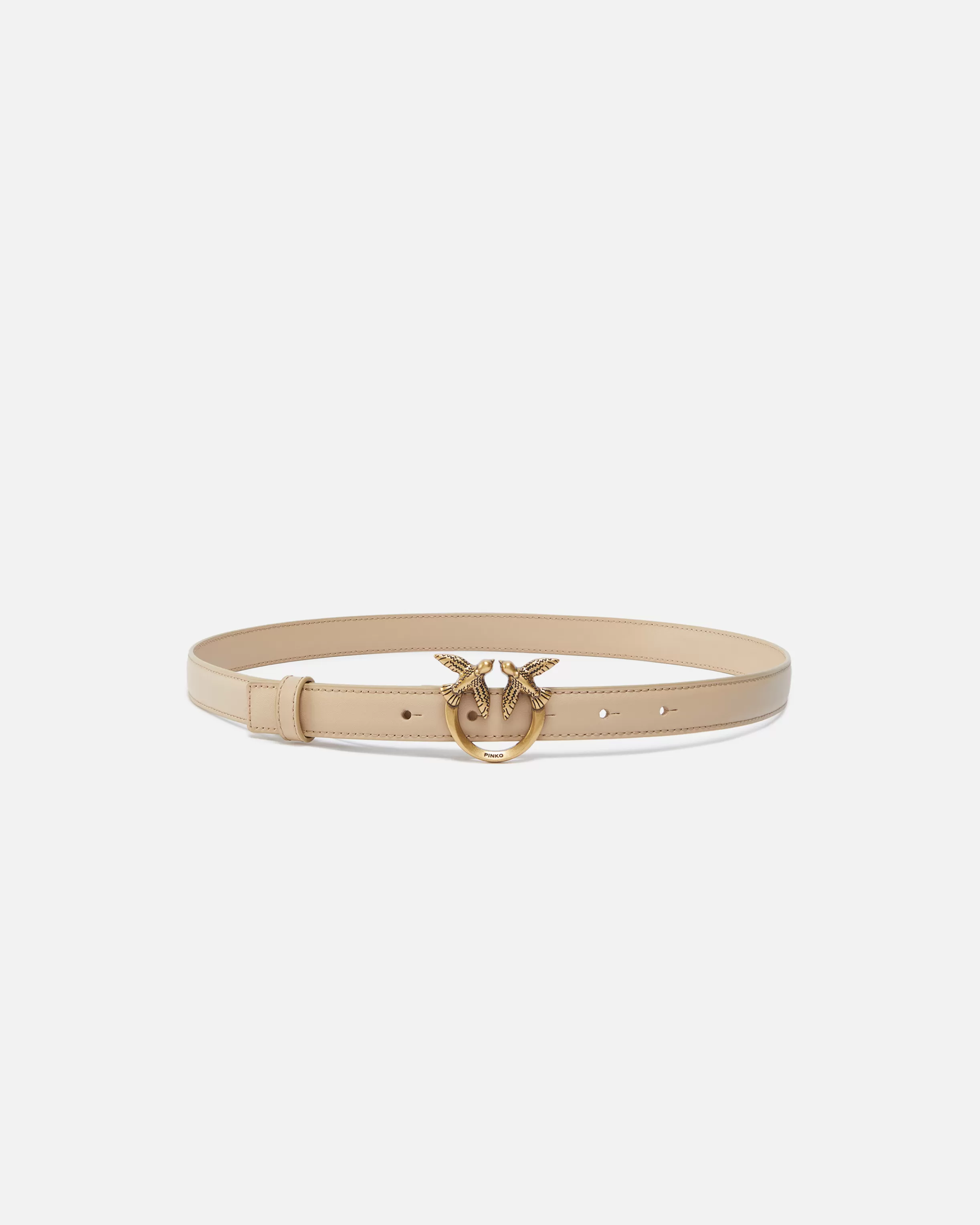 PINKO Love Birds thin leather belt 2cm