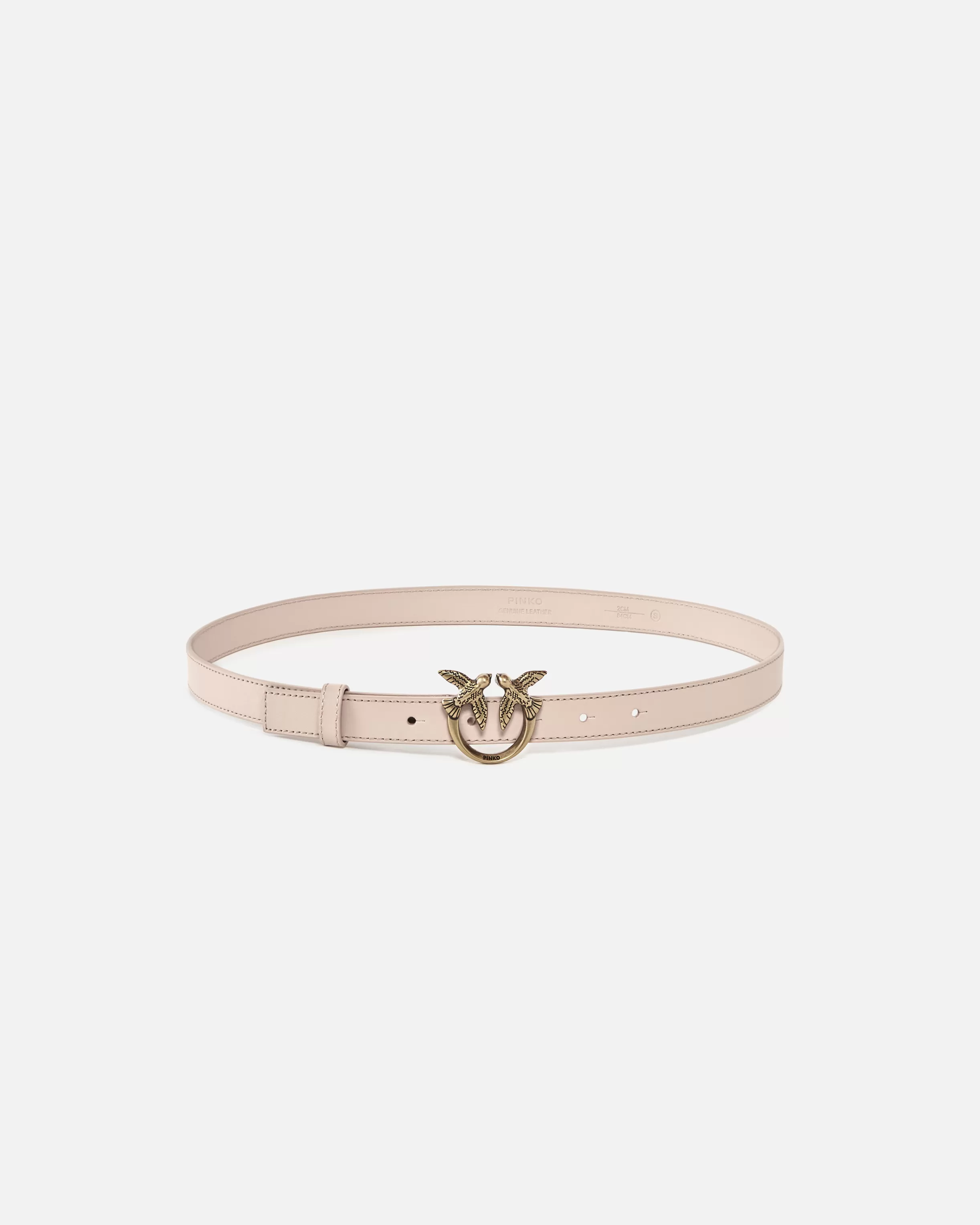 PINKO Love Birds thin leather belt 2cm