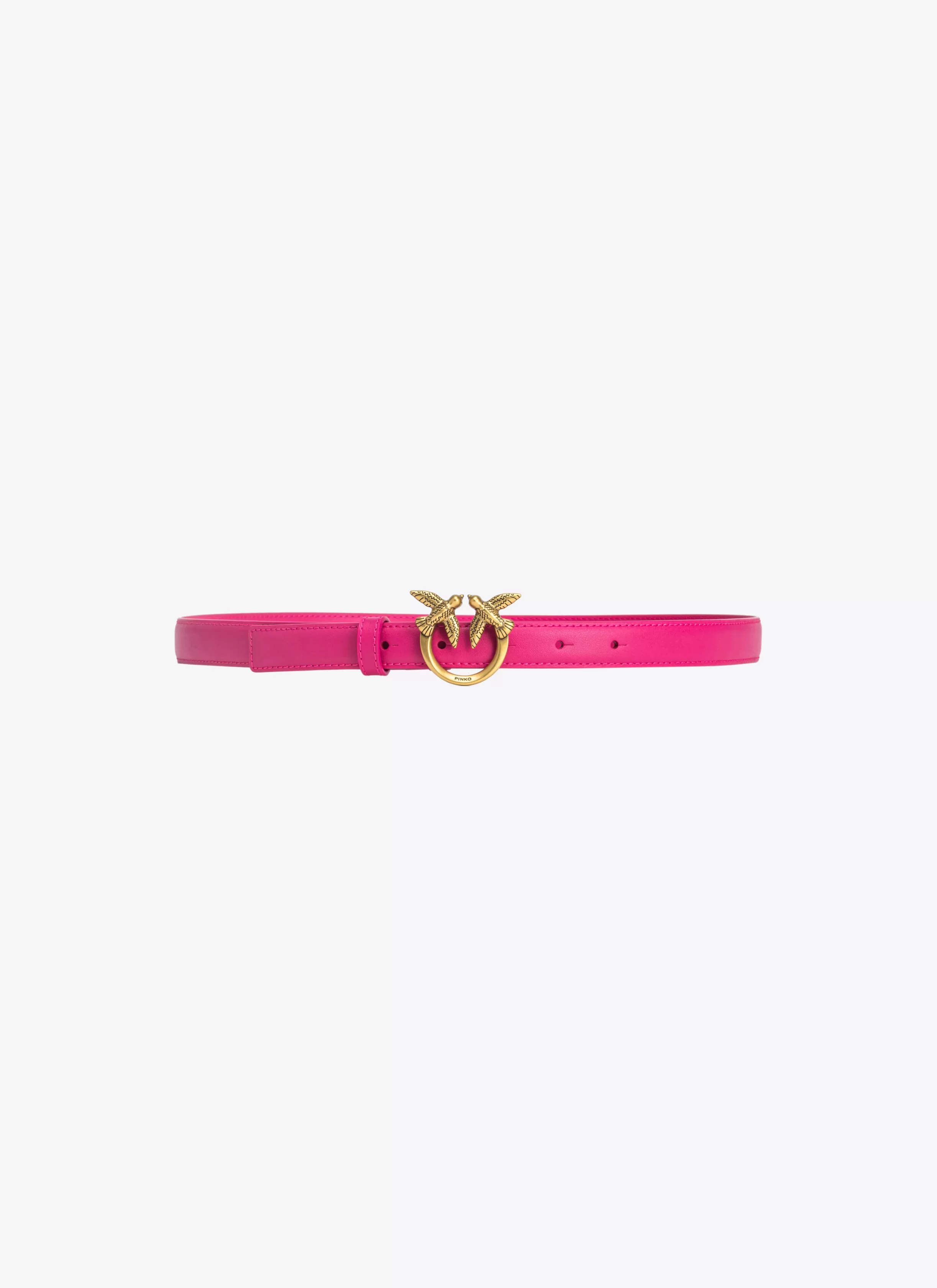 PINKO Love Birds thin leather belt 2cm