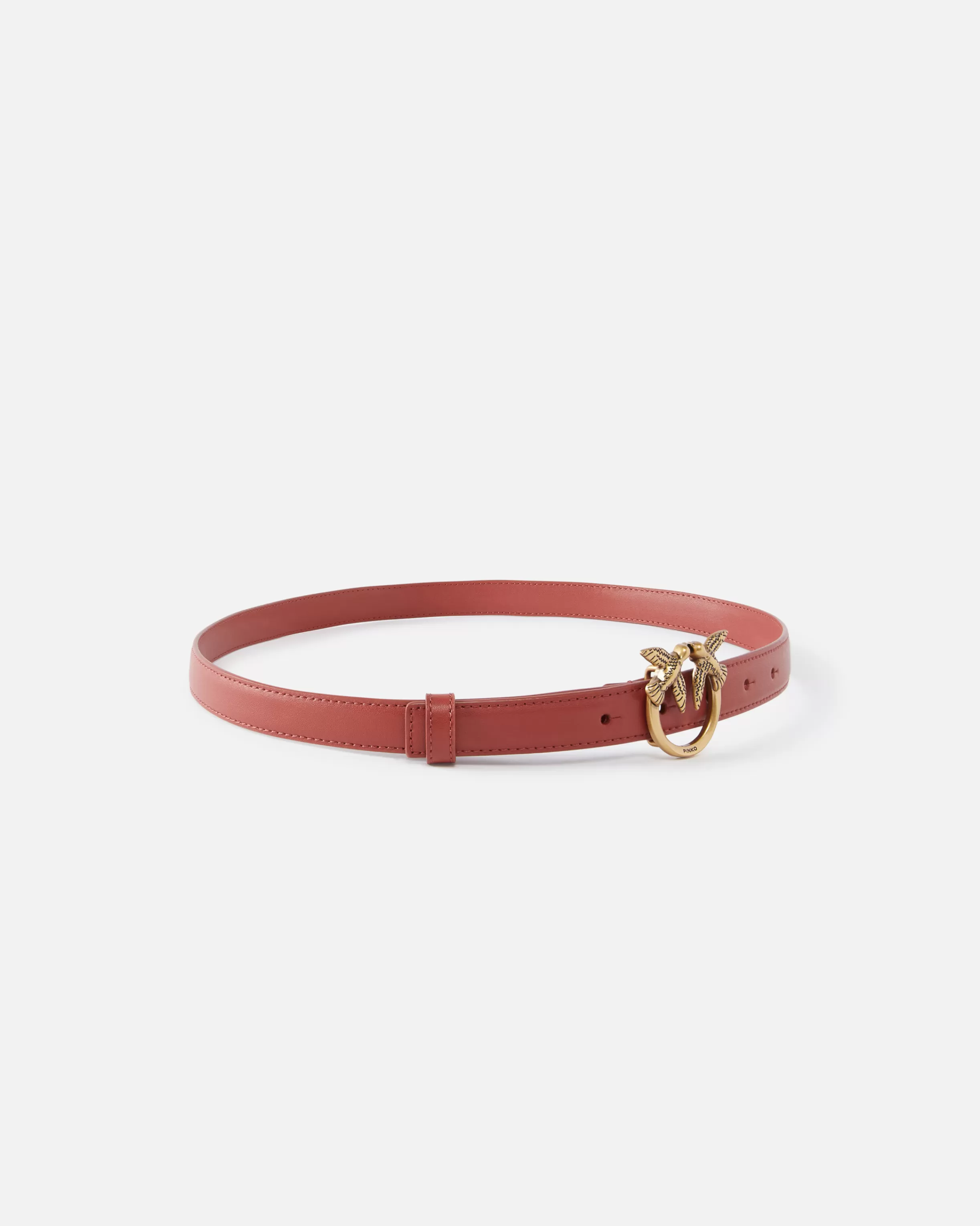 PINKO Love Birds thin leather belt 2cm