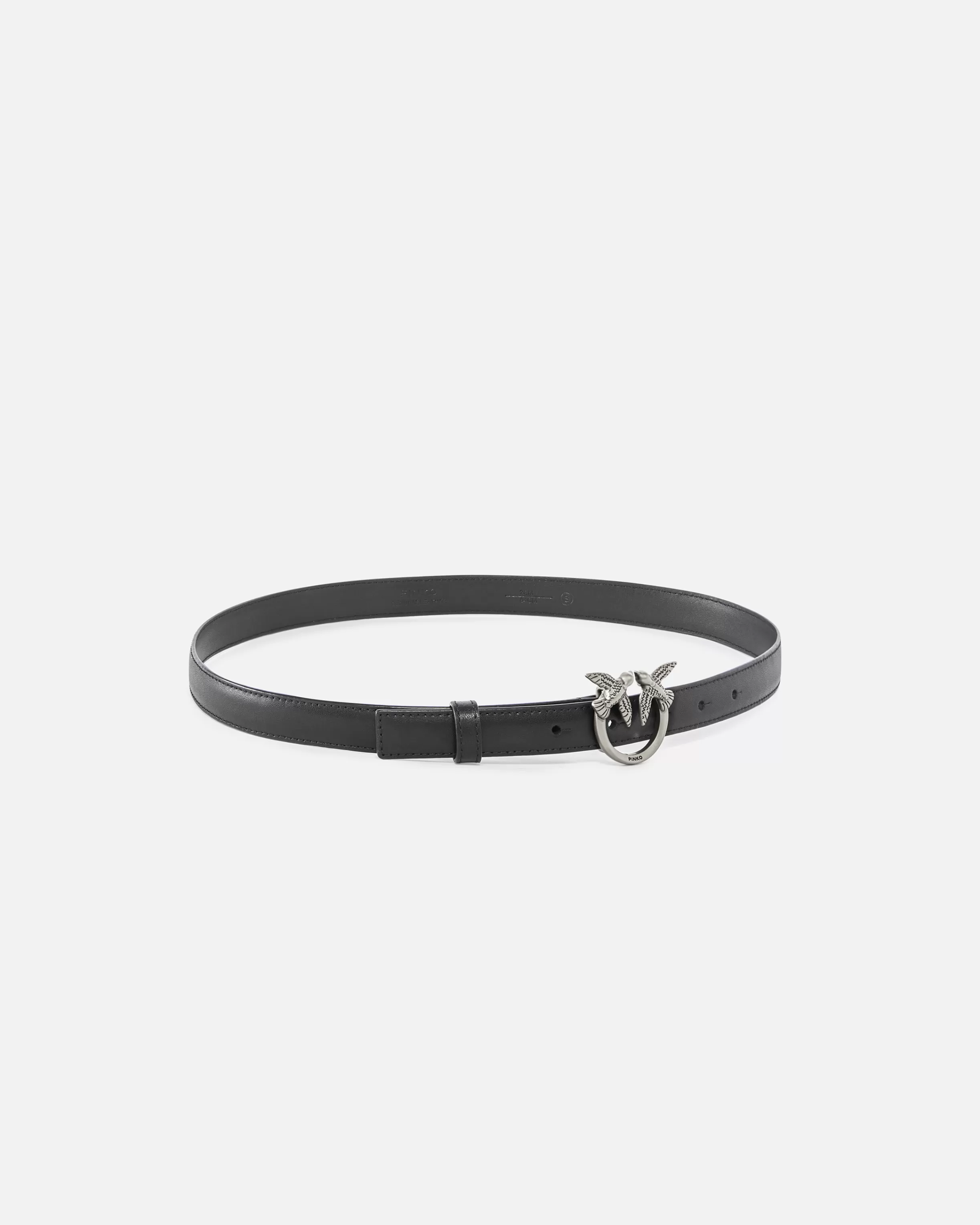 PINKO Love Birds thin leather belt 2cm