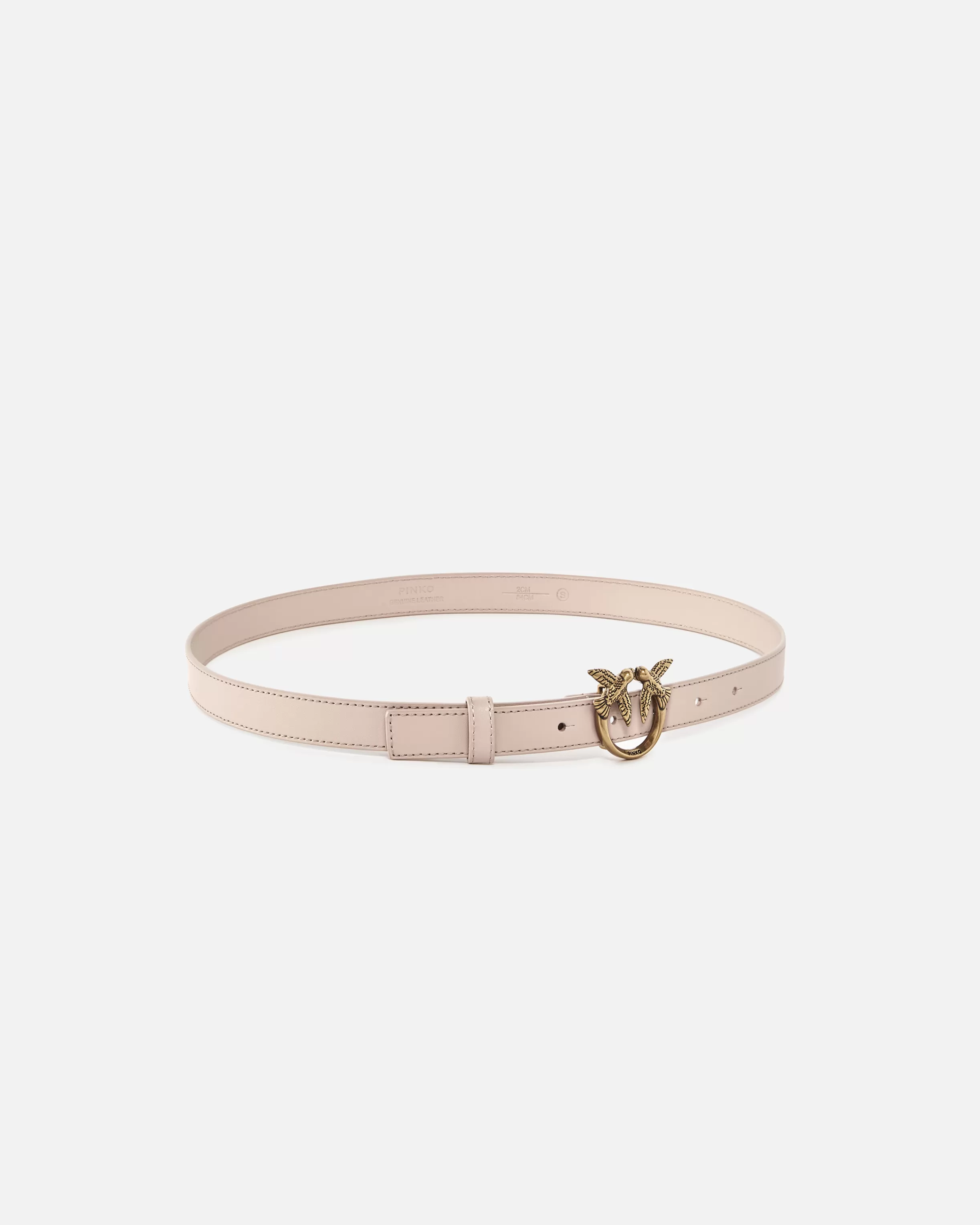 PINKO Love Birds thin leather belt 2cm