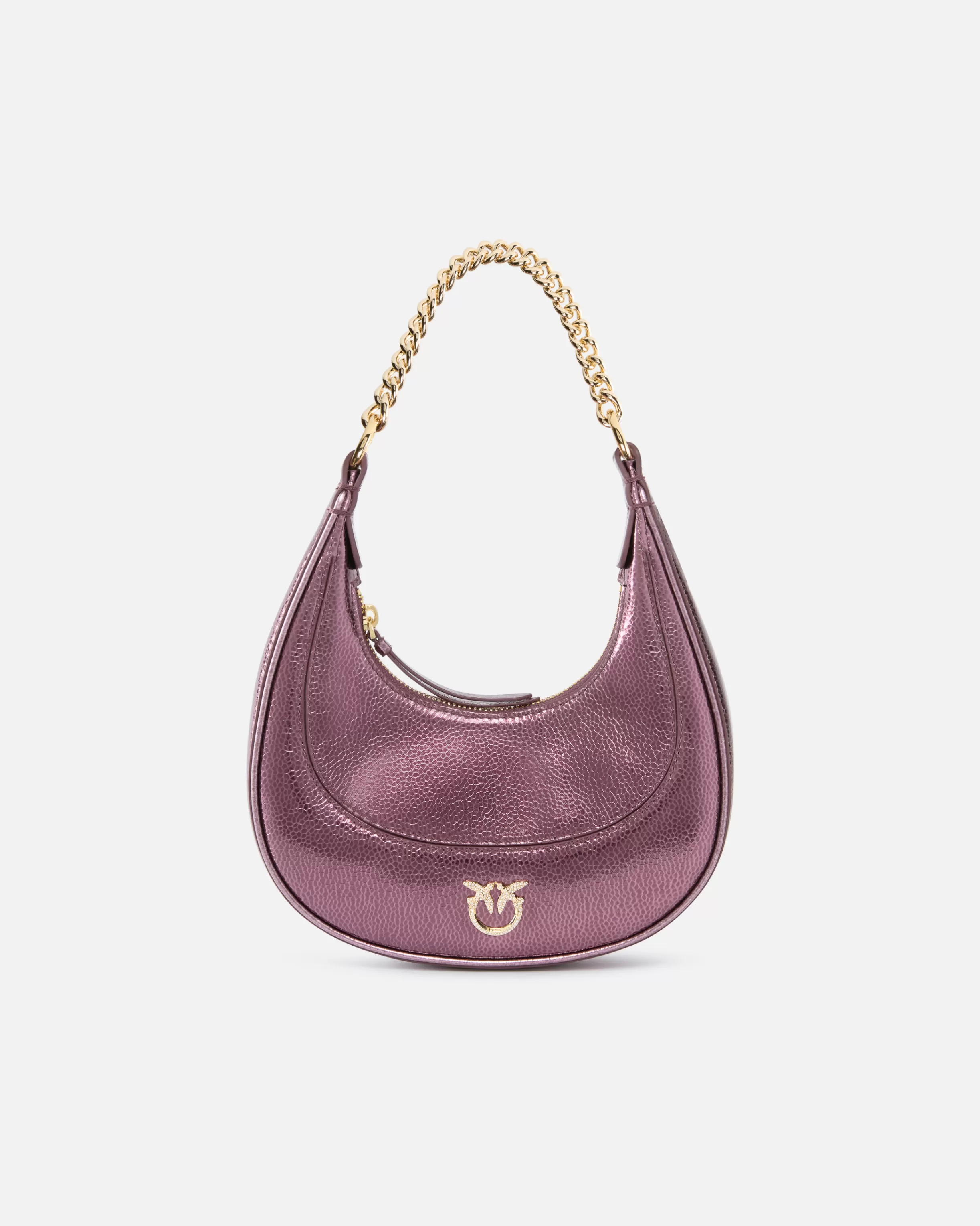 PINKO Metallic leather Brioche Bag mini handbag