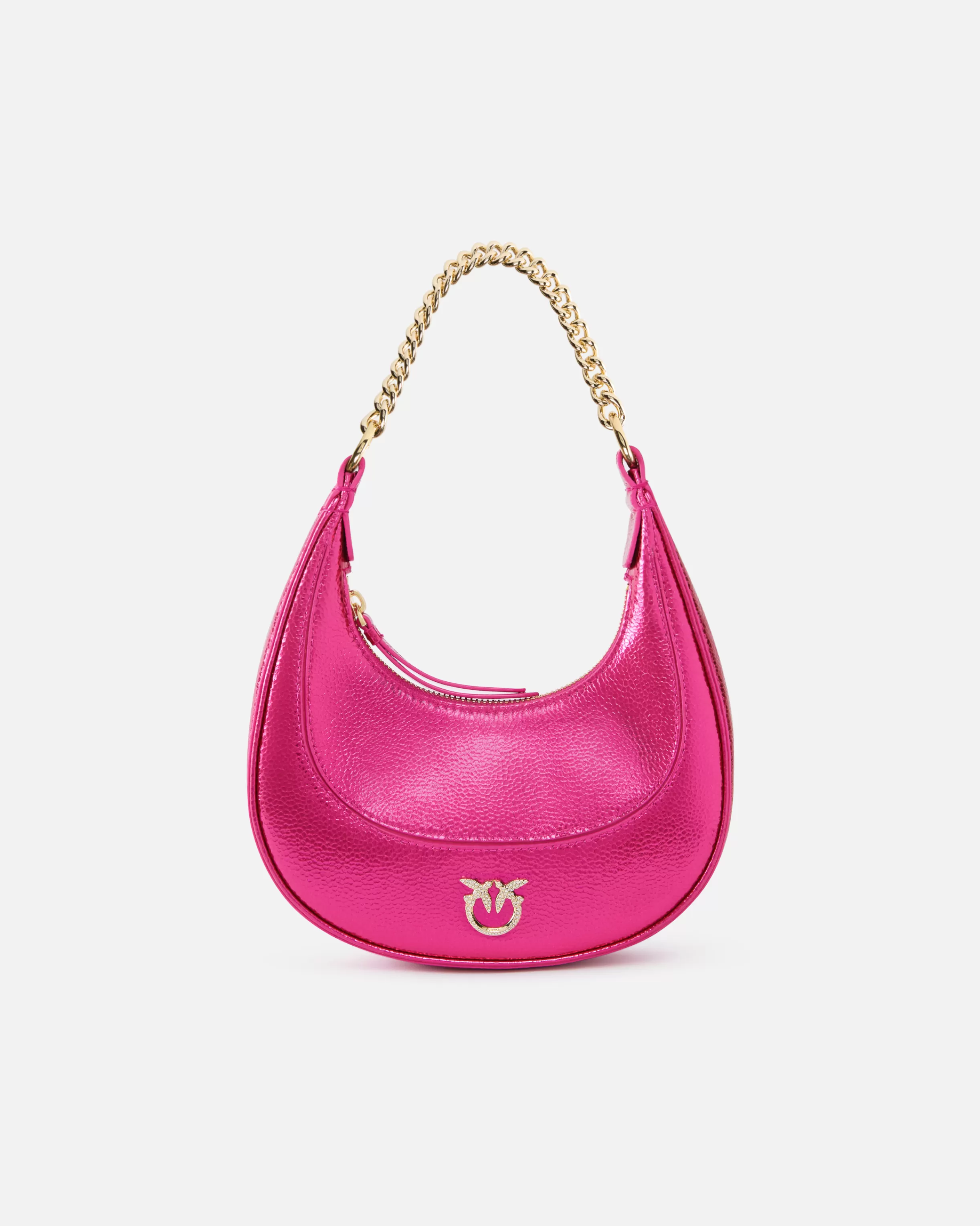 PINKO Metallic leather Brioche Bag mini handbag