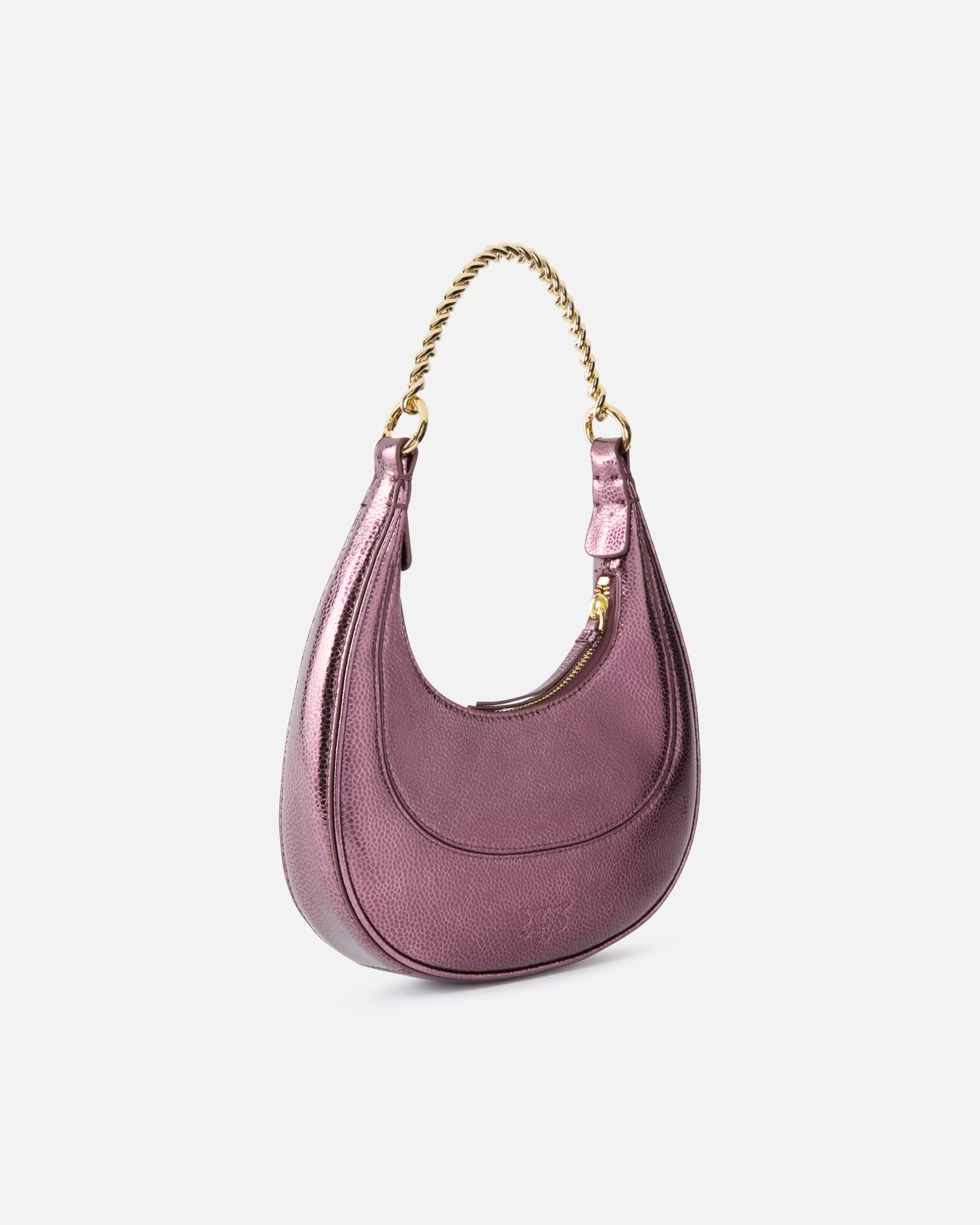 PINKO Metallic leather Brioche Bag mini handbag