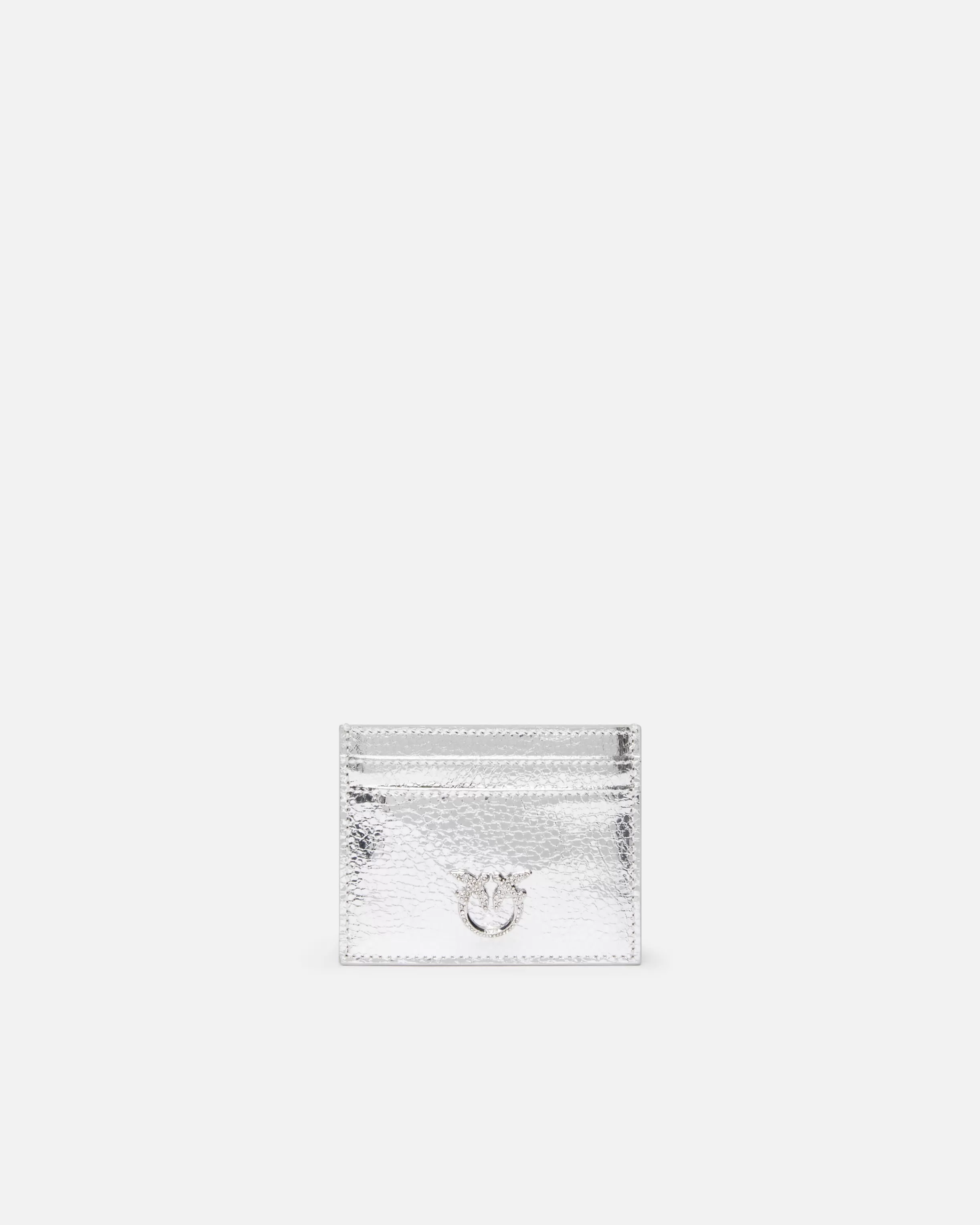 PINKO Metallic leather card holder