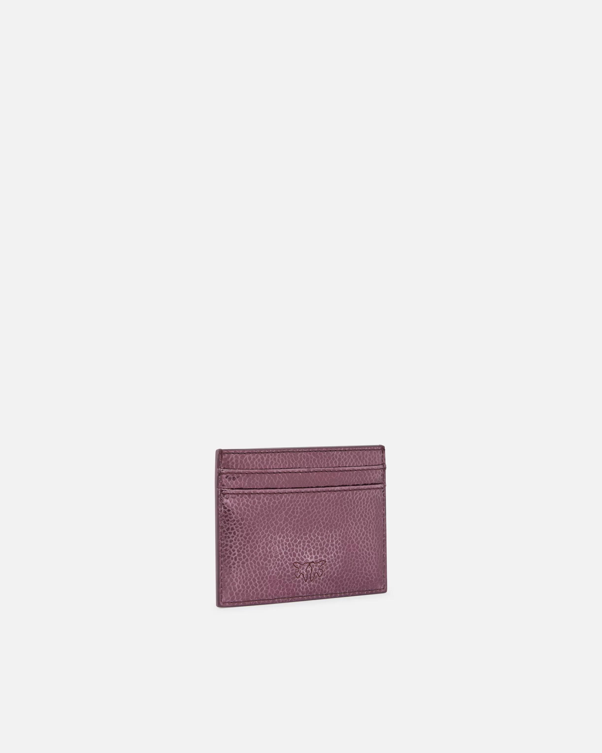 PINKO Metallic leather card holder