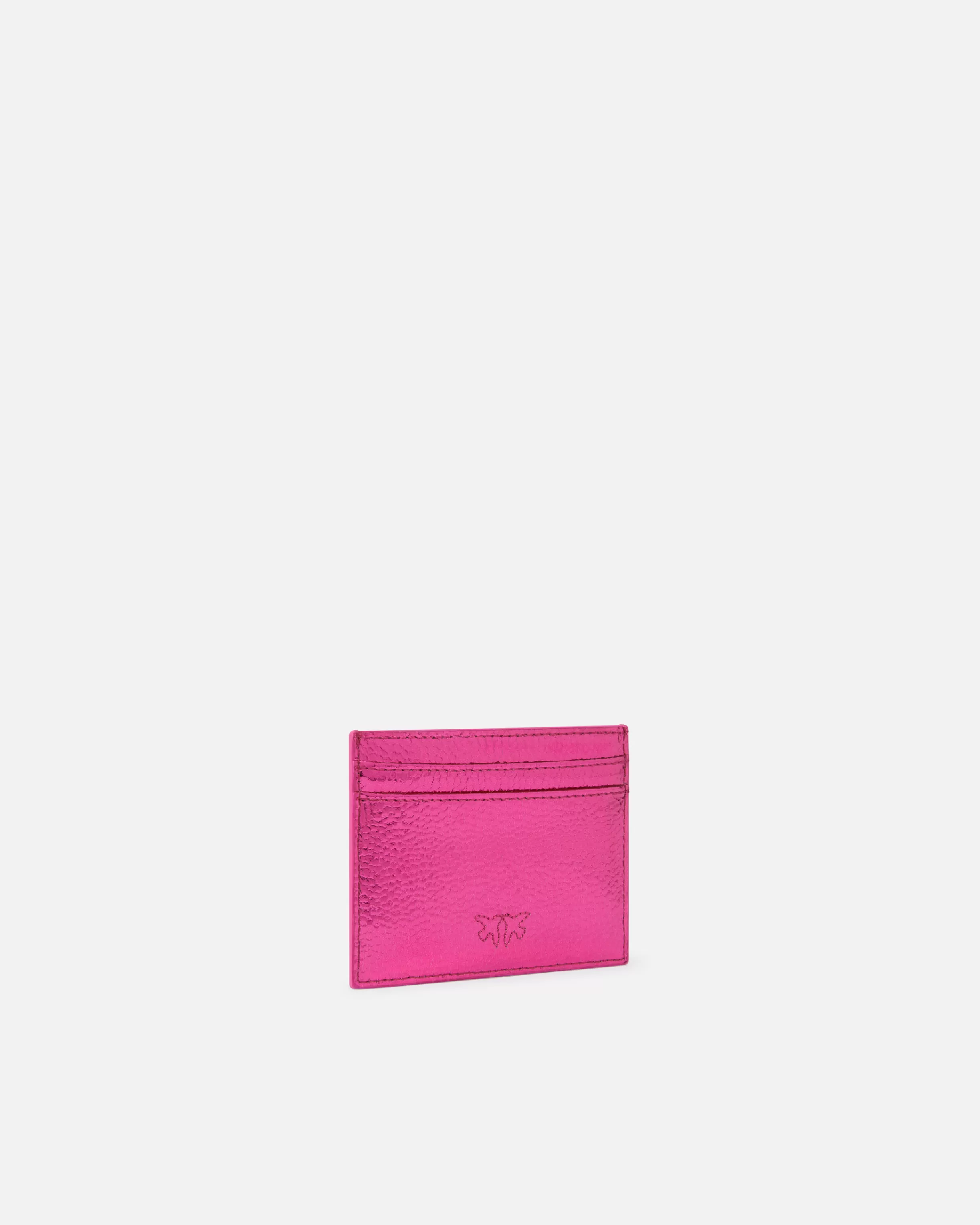 PINKO Metallic leather card holder