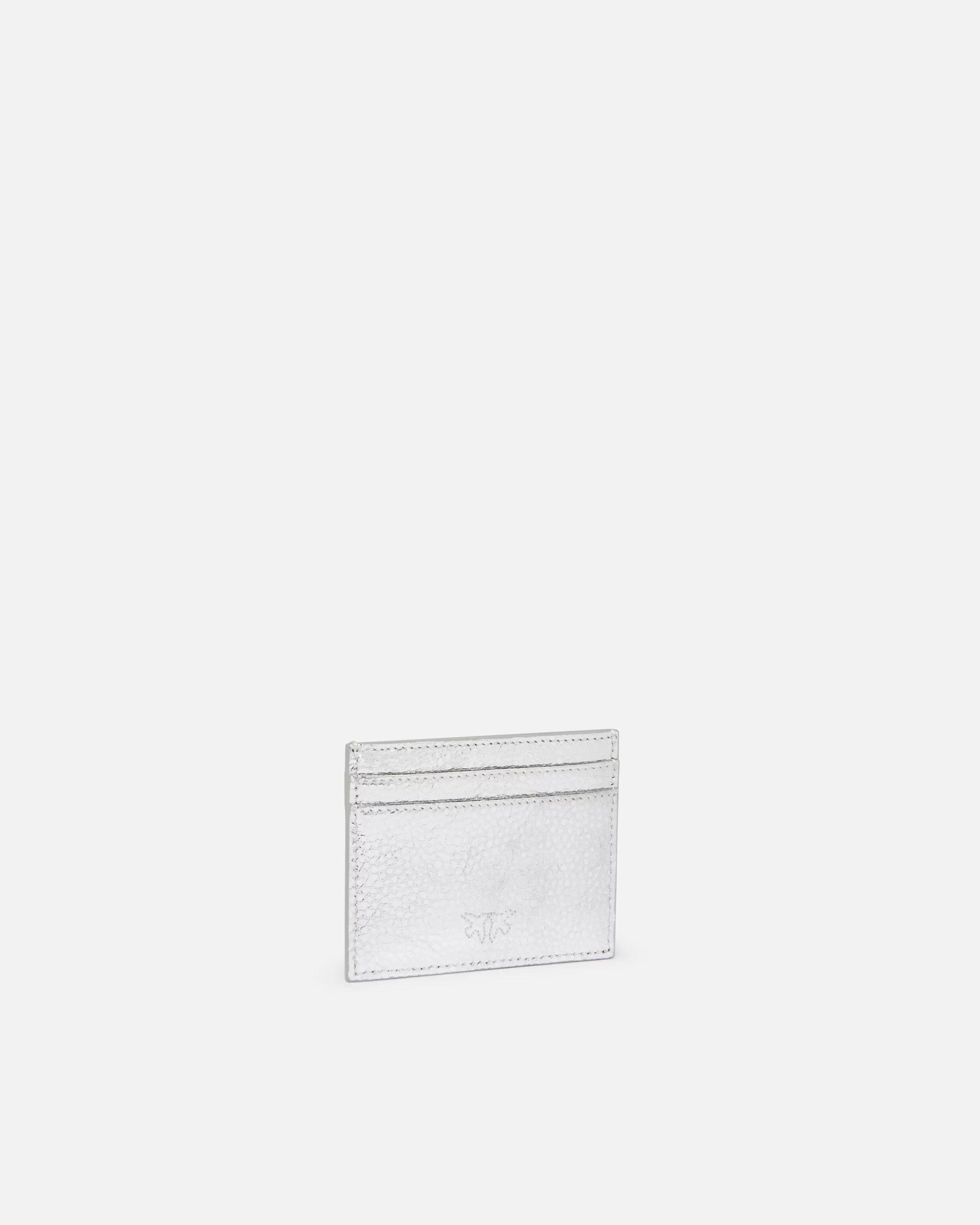 PINKO Metallic leather card holder