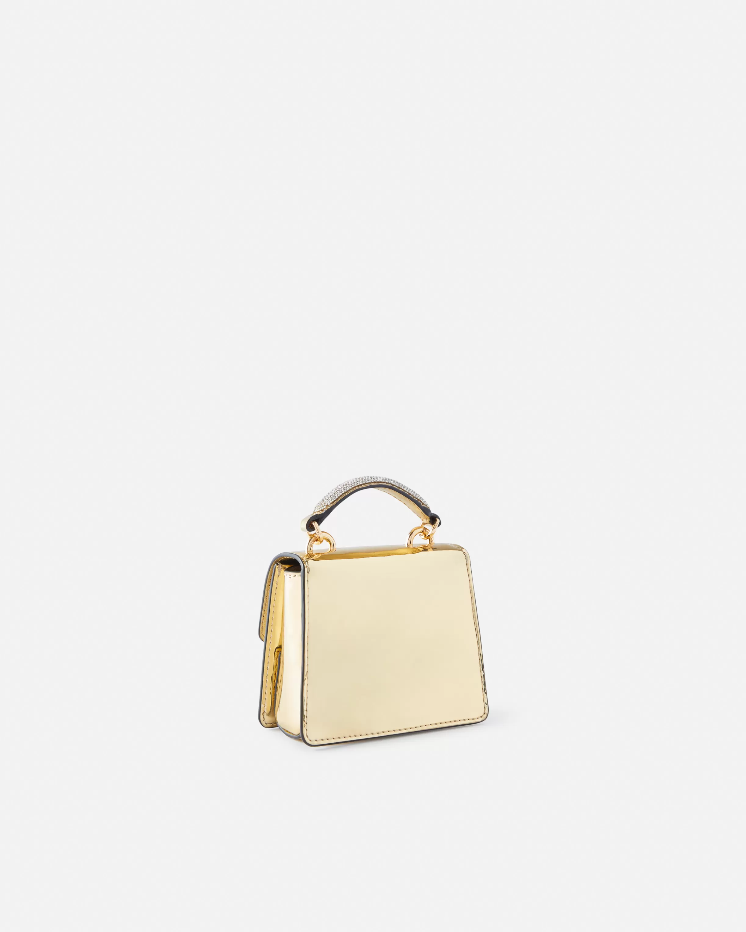 PINKO Metallic micro Love Bag with thin shoulder strap