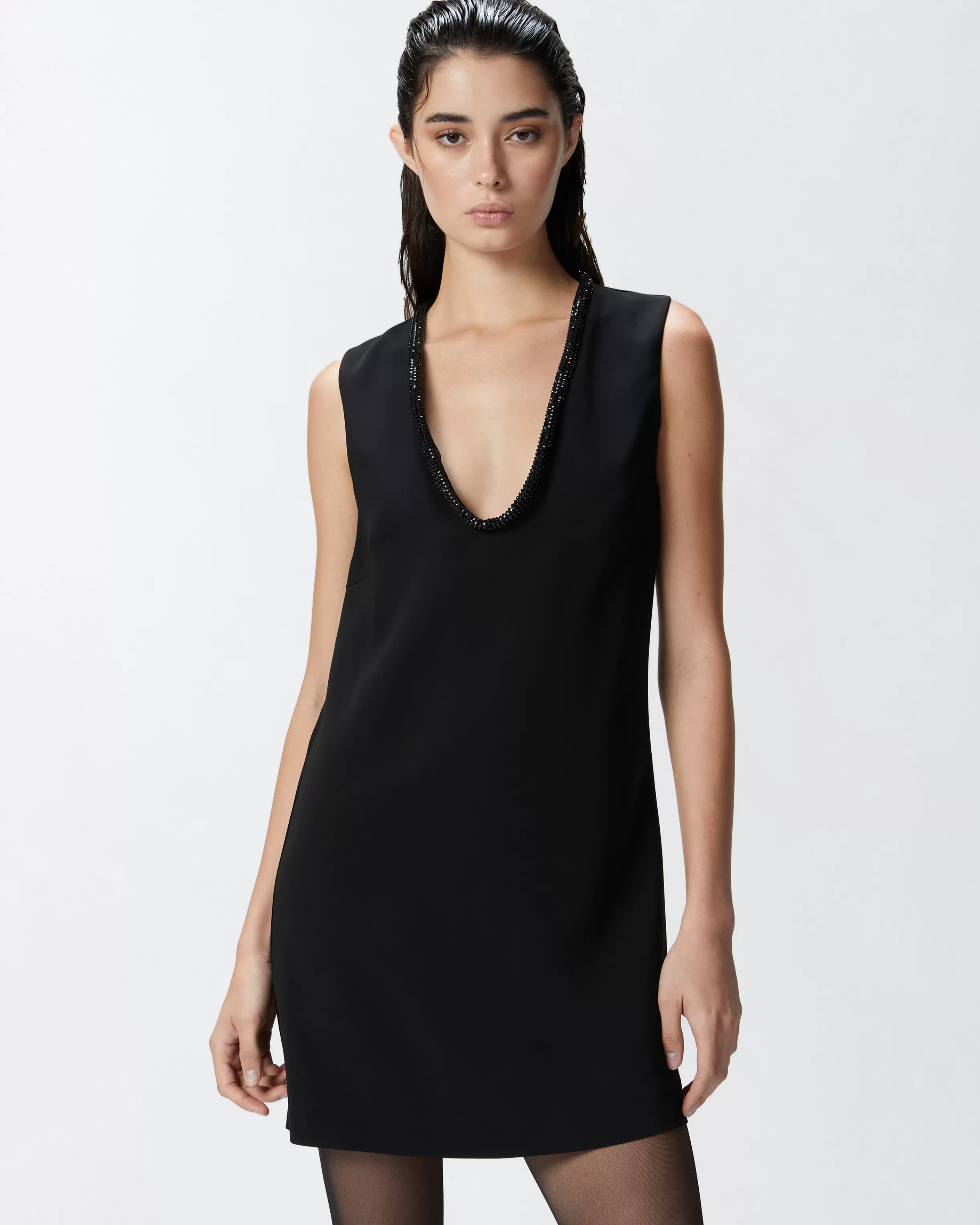 PINKO Mini dress with jewel neck