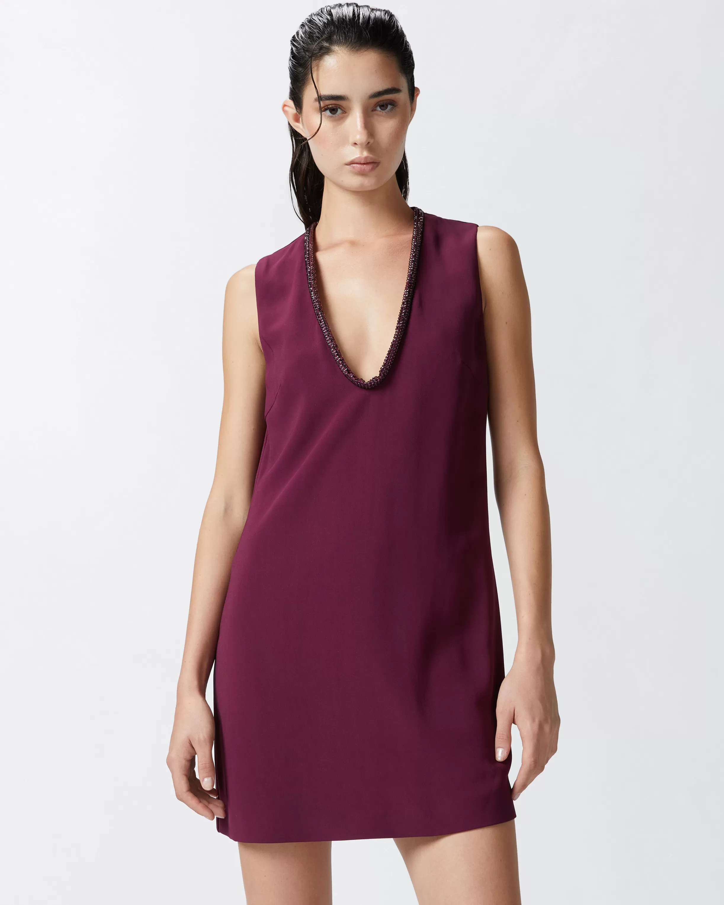 PINKO Mini dress with jewel neck