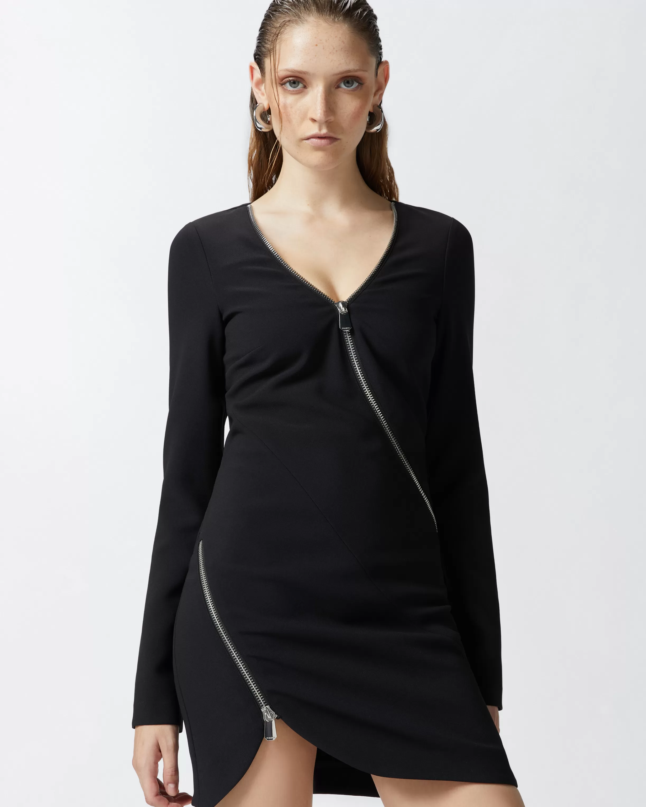 PINKO Mini dress with metal zip