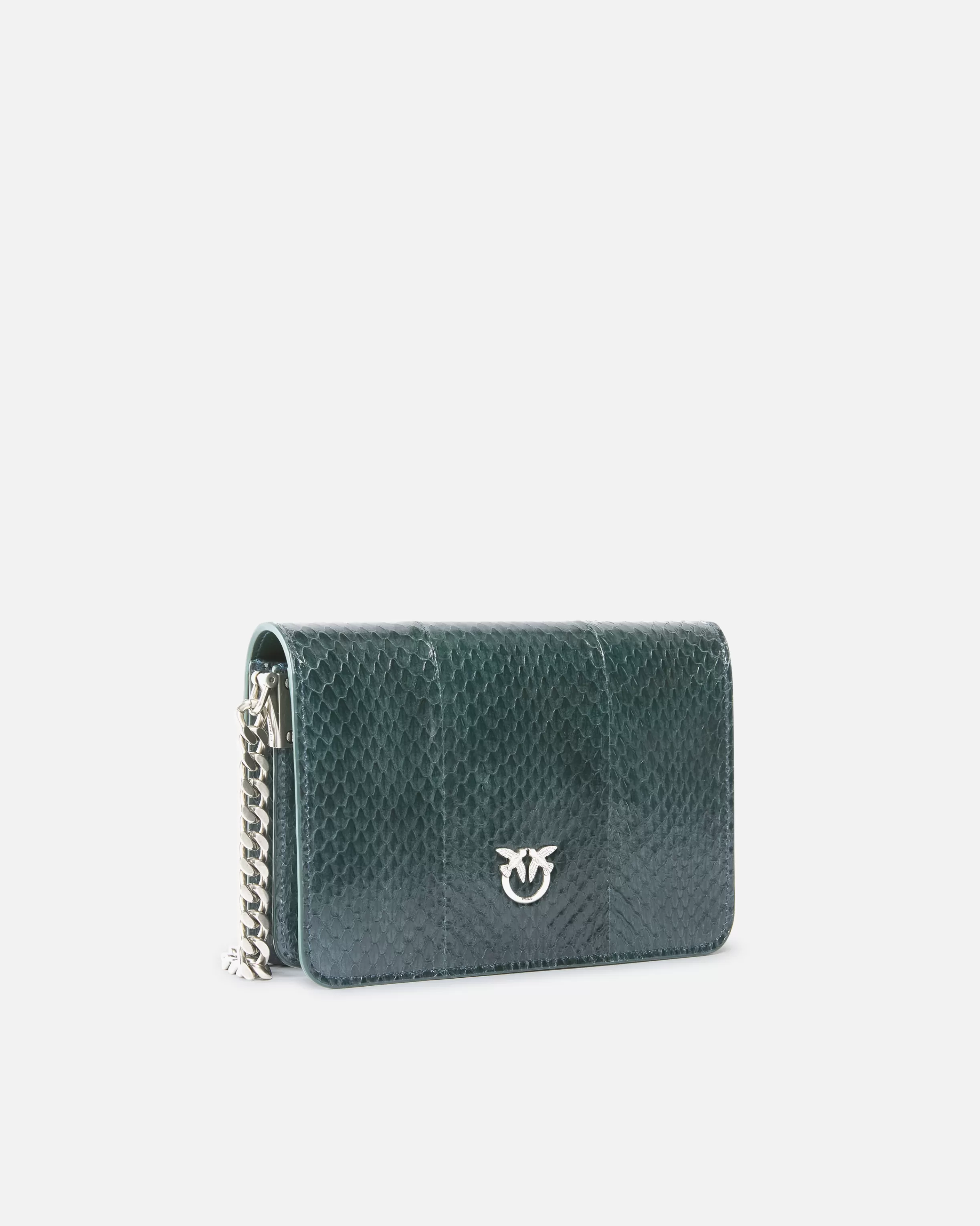 PINKO Mini Love Bag crossbody bag in glossy reptile Galleria.