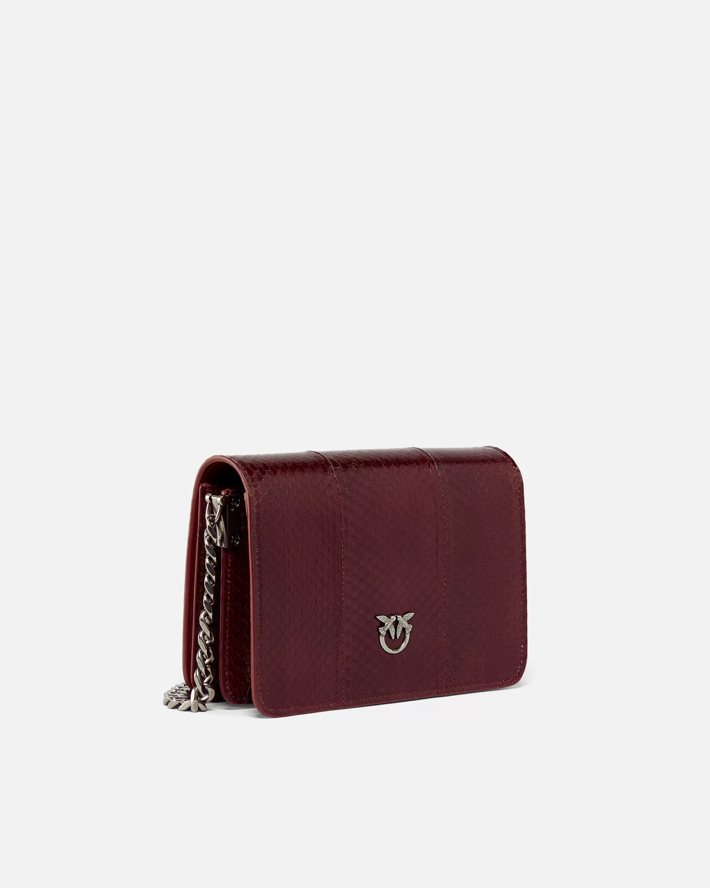 PINKO Mini Love Bag crossbody bag in glossy reptile Galleria.