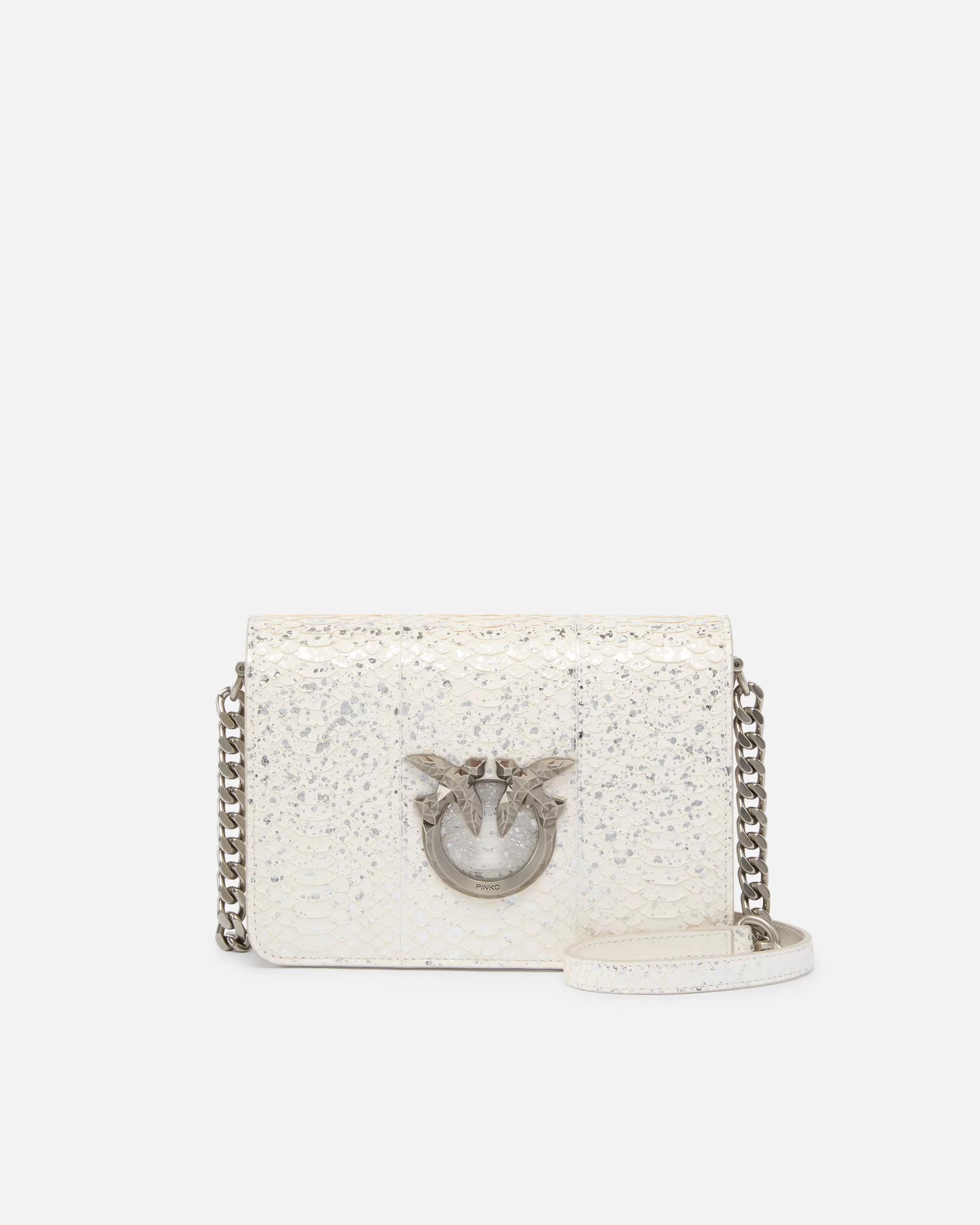 PINKO Mini Love Bag crossbody bag in laminated reptile Galleria.