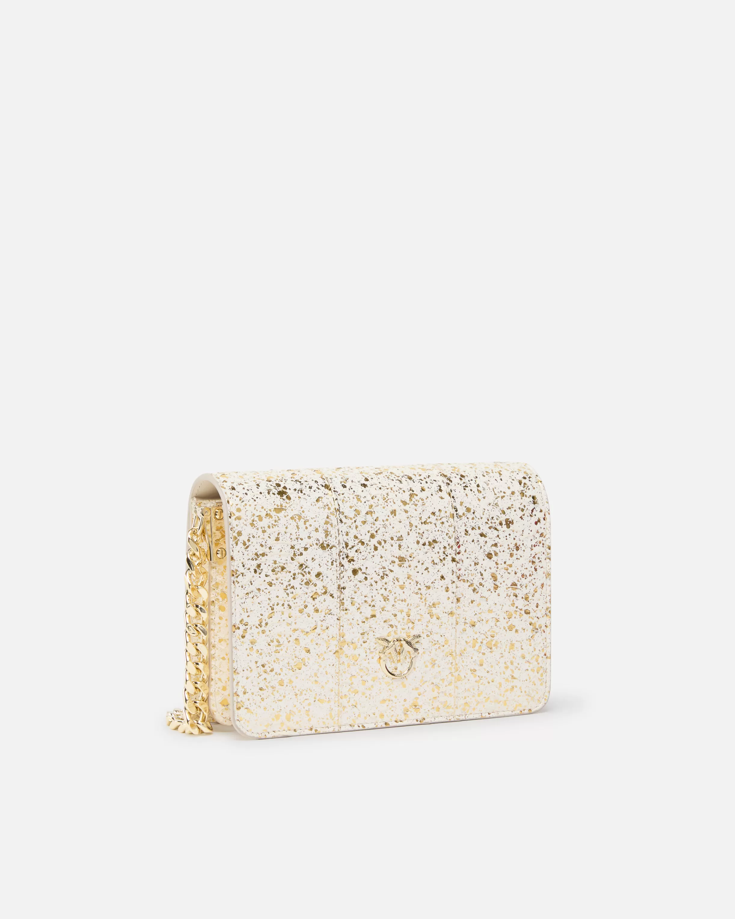 PINKO Mini Love Bag crossbody bag in laminated reptile Galleria.