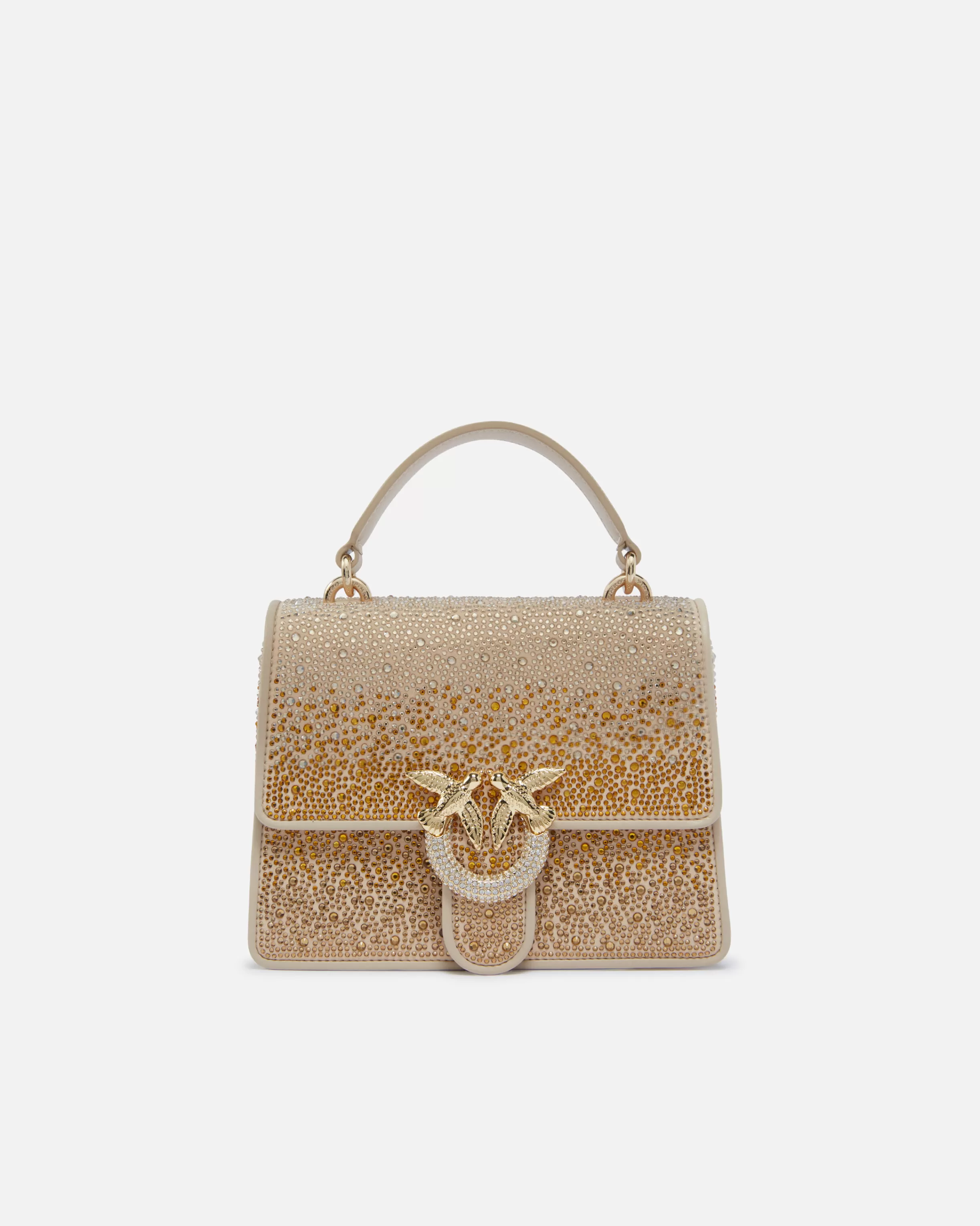 PINKO Mini Love Bag handbag with gradient-effect rhinestones