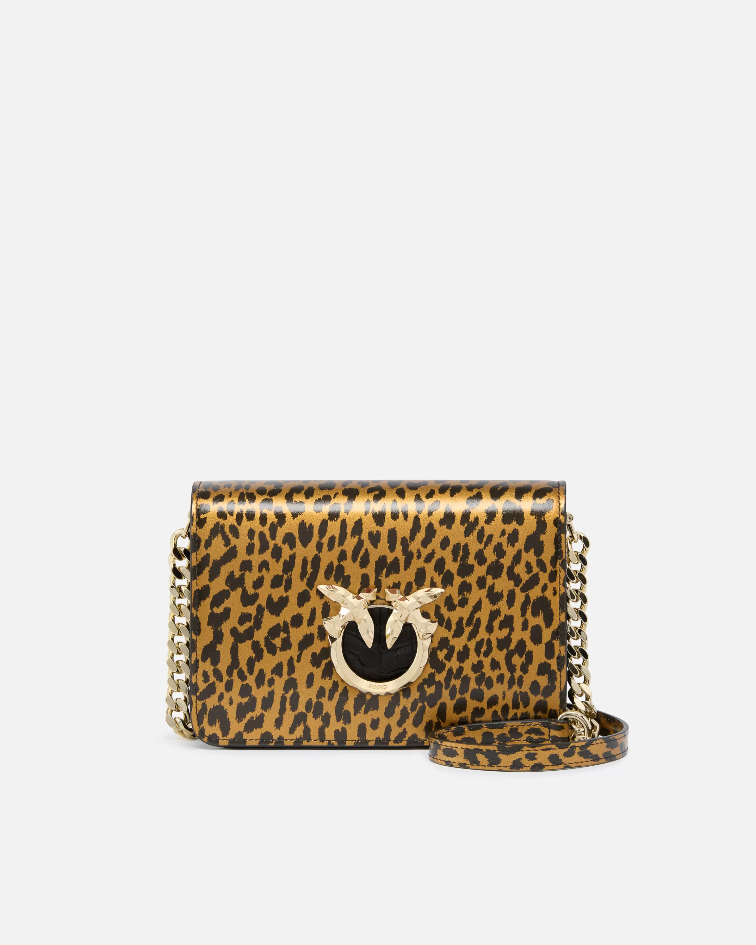 PINKO Mini Love Bag leopard print crossbody bag Galleria.