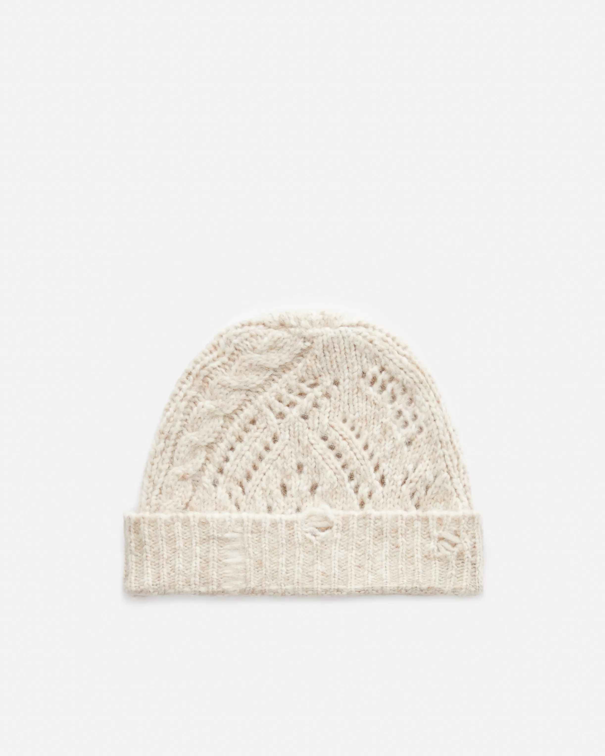 PINKO Mixed-stitch wool-blend beanie