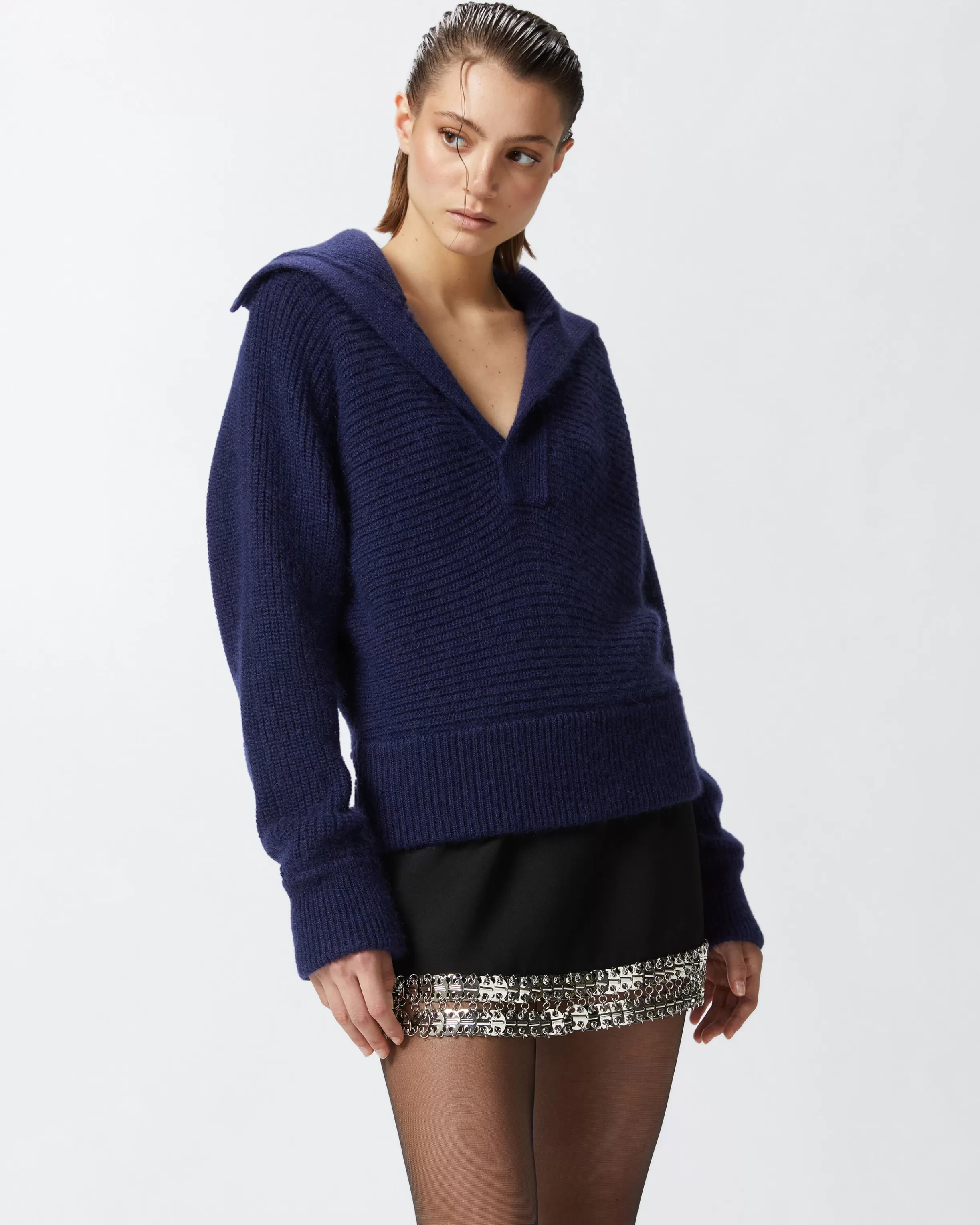 PINKO Mohair blend v-neck jumper