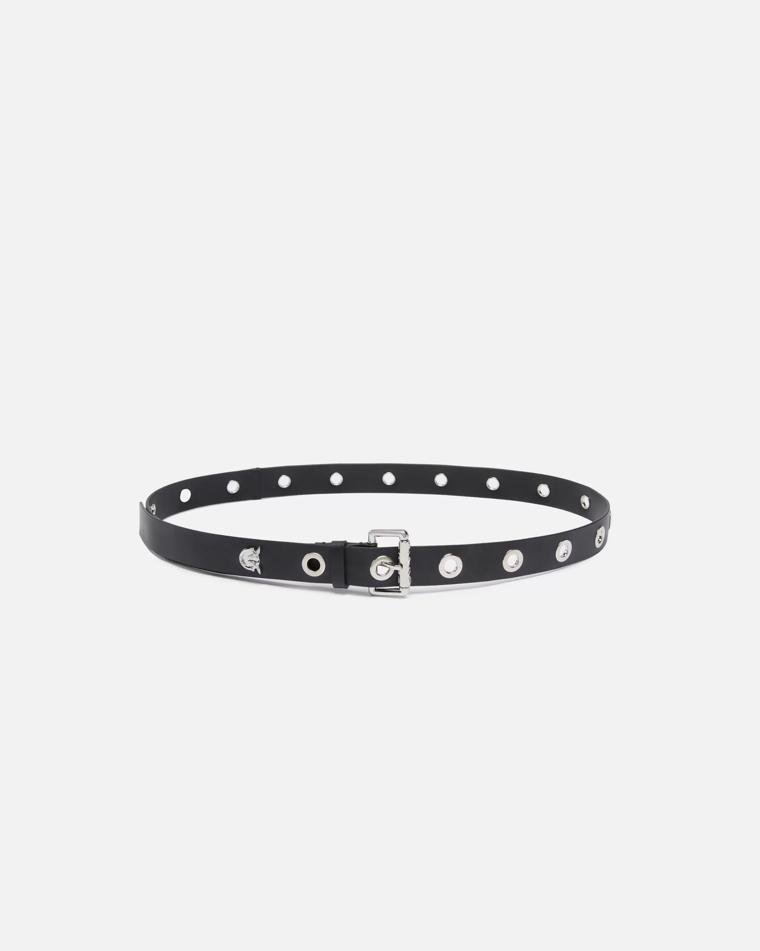 PINKO Monogram-print belt with eyelets, 3cm