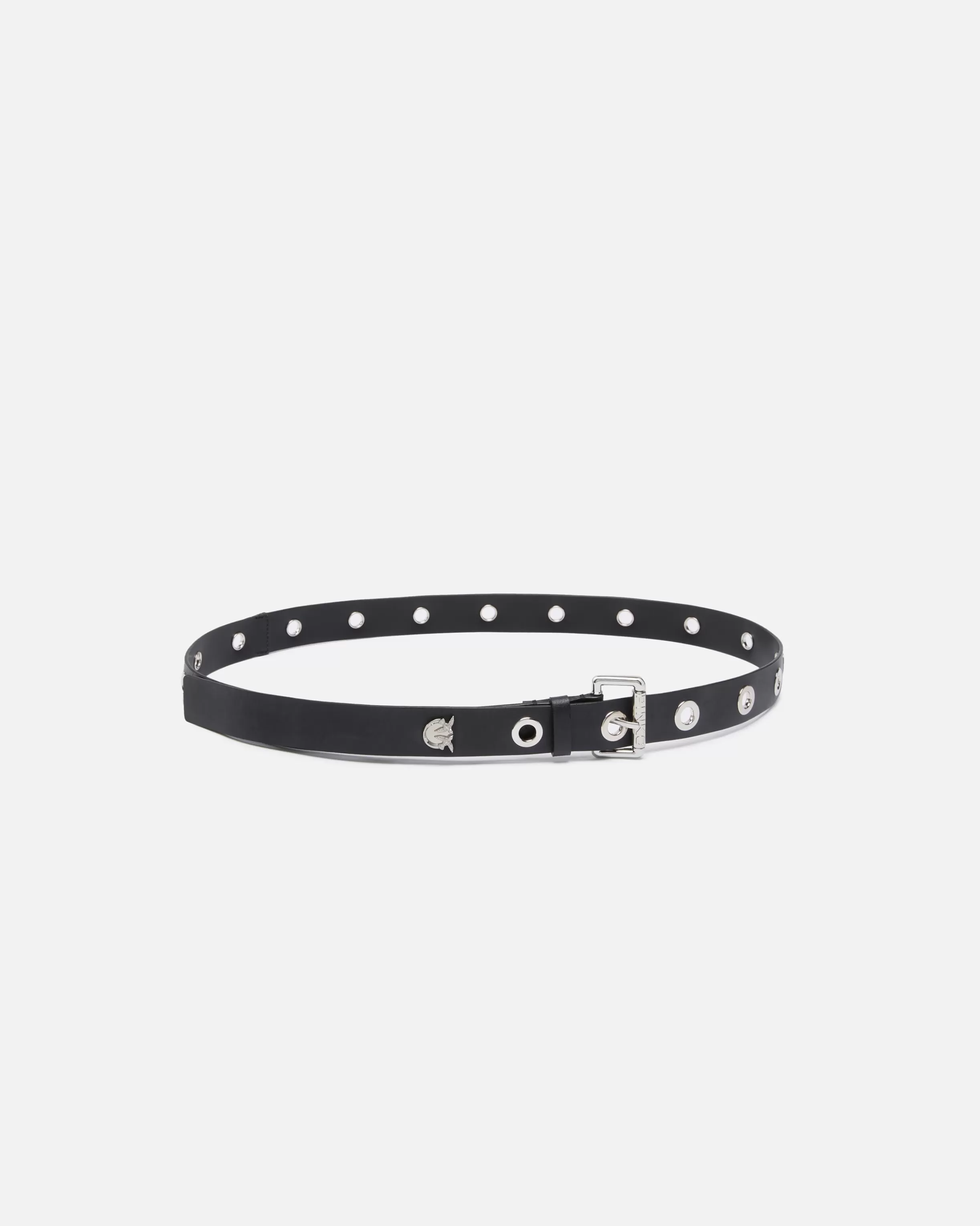 PINKO Monogram-print belt with eyelets, 3cm