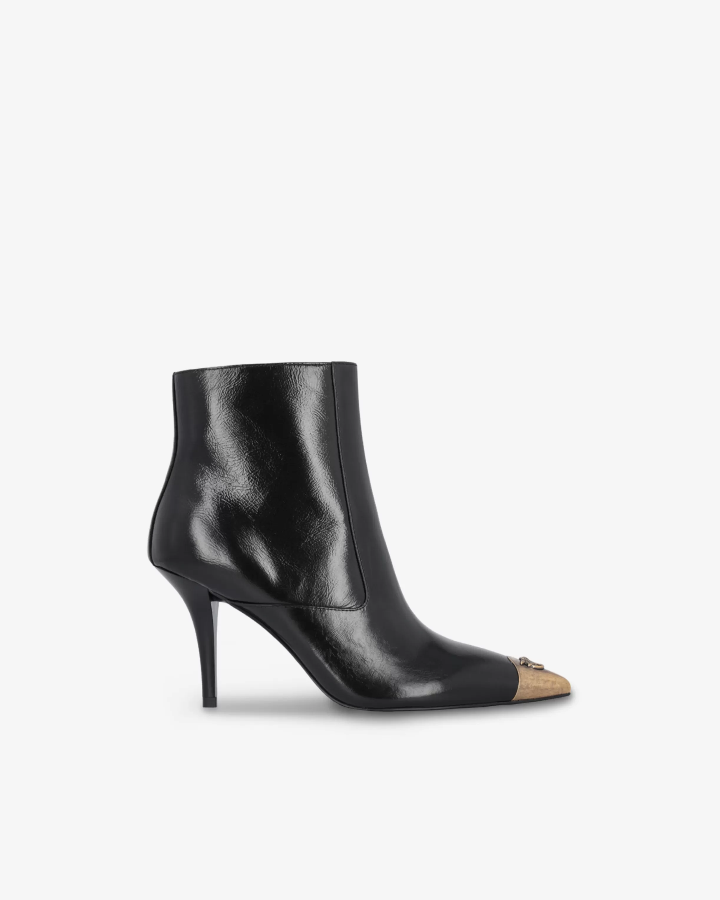 PINKO Nappa leather ankle boots with metal toe