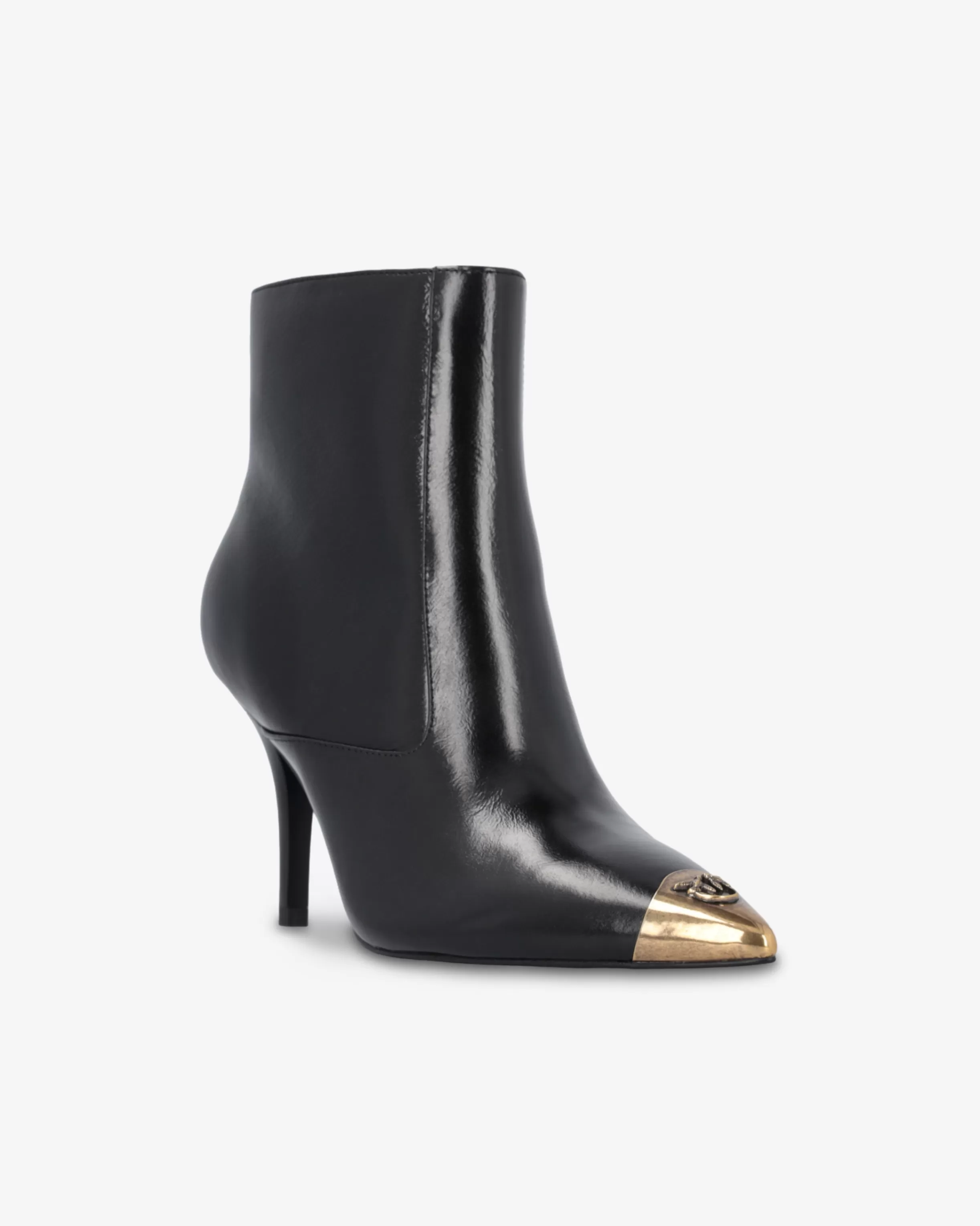 PINKO Nappa leather ankle boots with metal toe