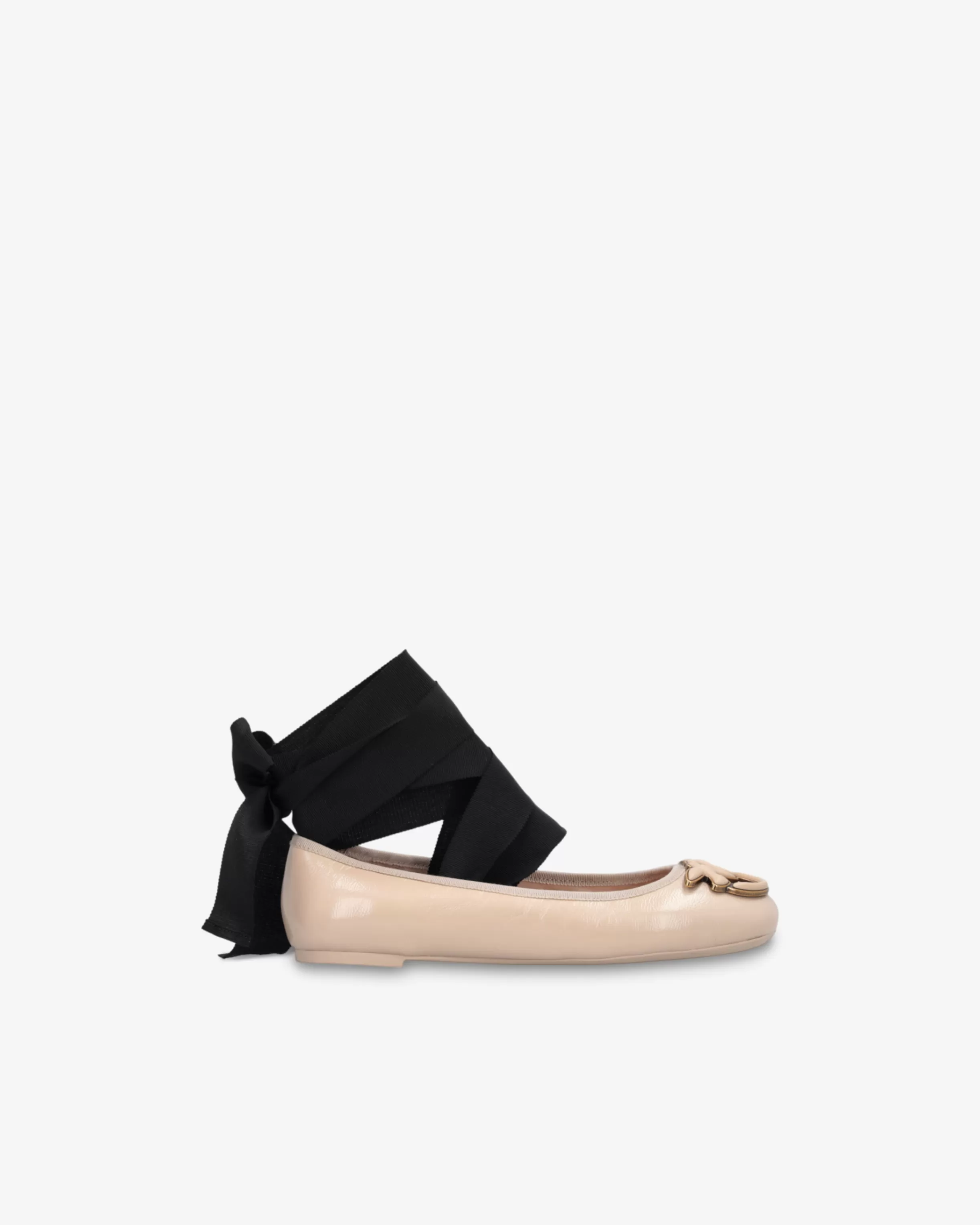 PINKO Nappa leather ballerinas with removable ribbons