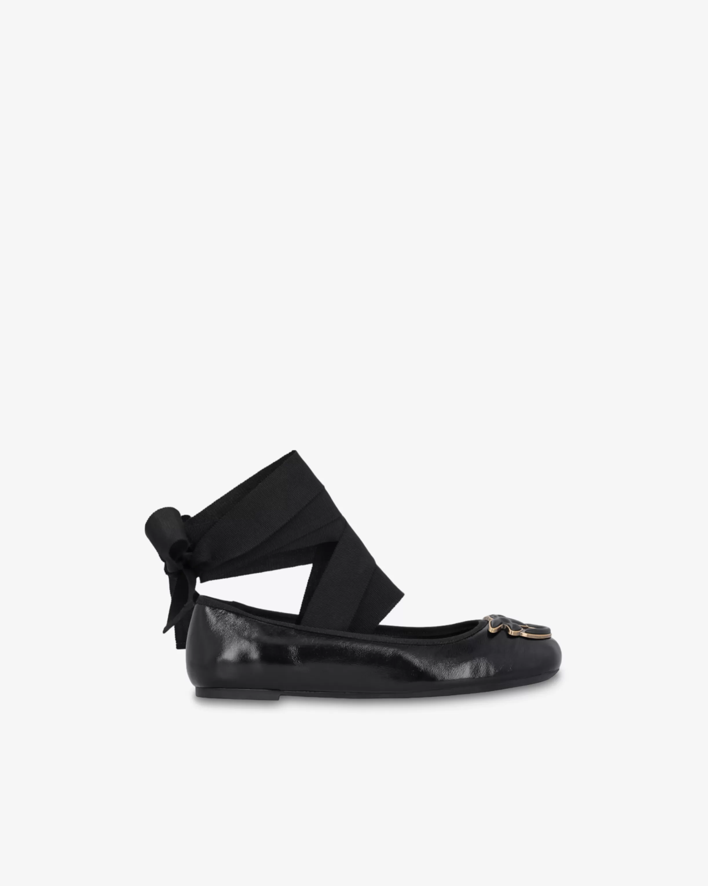 PINKO Nappa leather ballerinas with removable ribbons