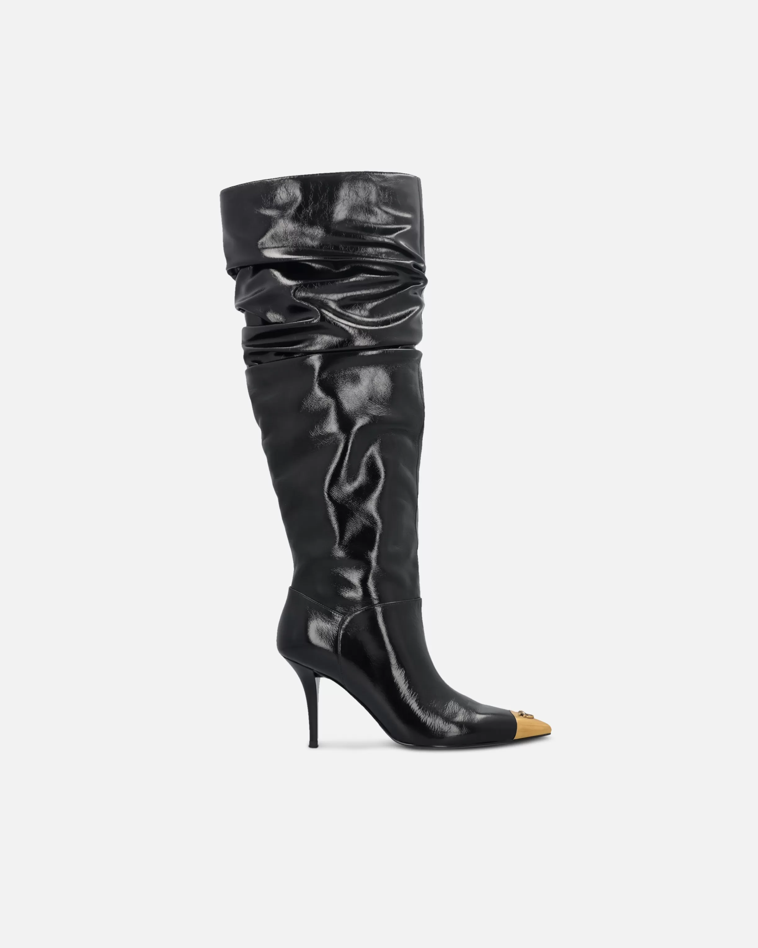 PINKO Nappa leather boots with metal toe