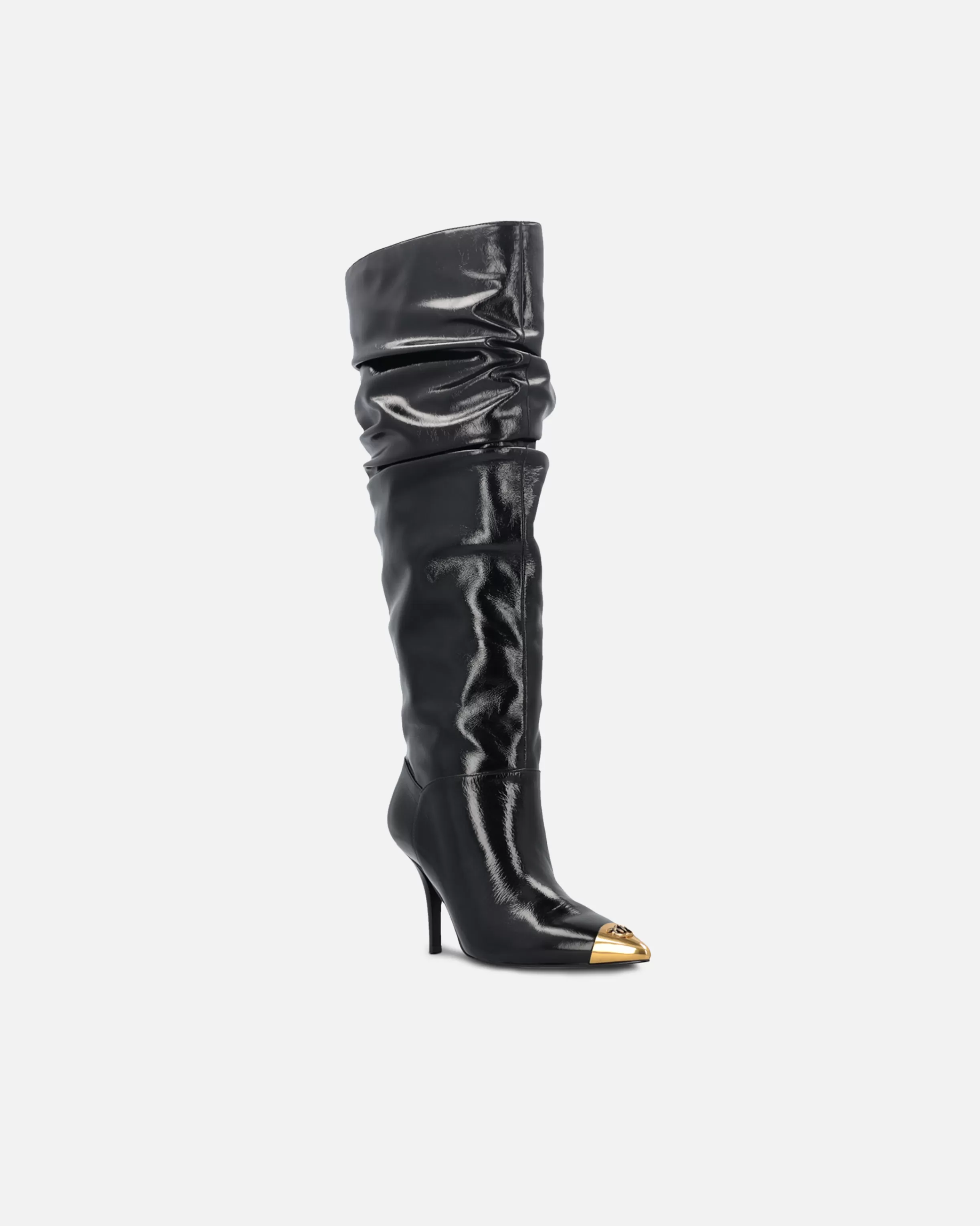 PINKO Nappa leather boots with metal toe