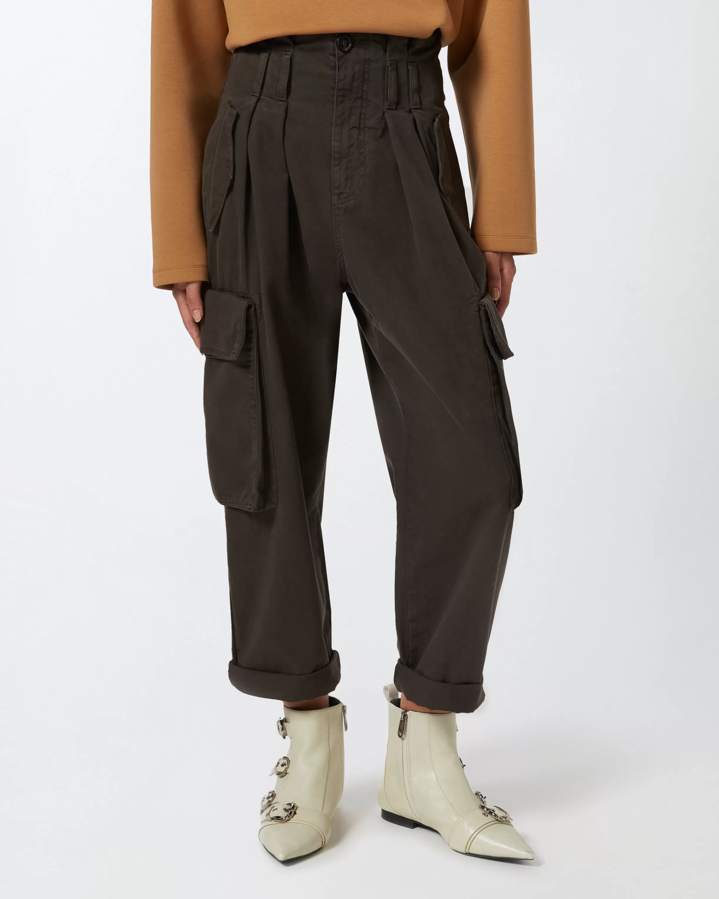 PINKO Oversize cargo trousers with belt