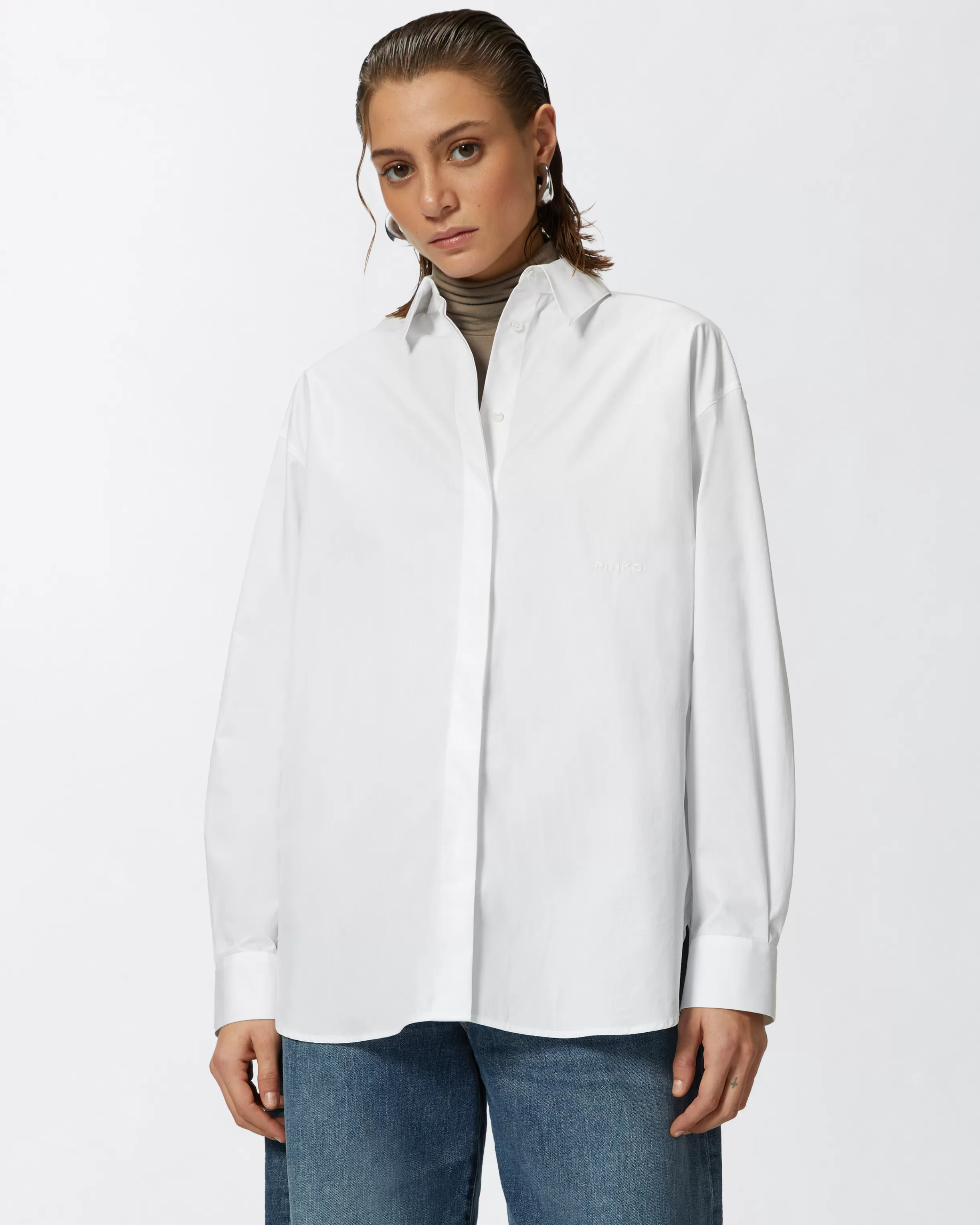 PINKO Oversize poplin shirt