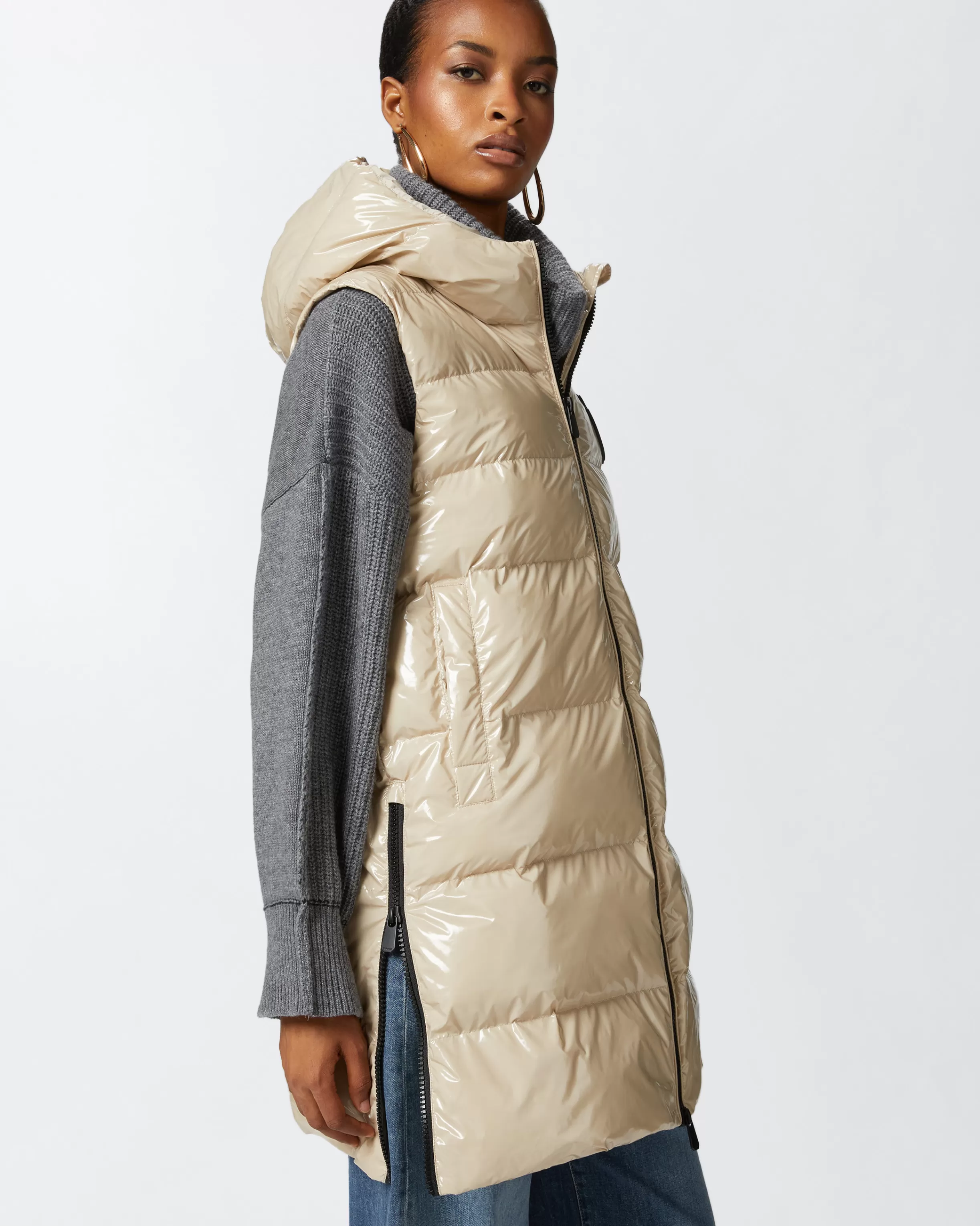 PINKO Padded puffer gilet with hood