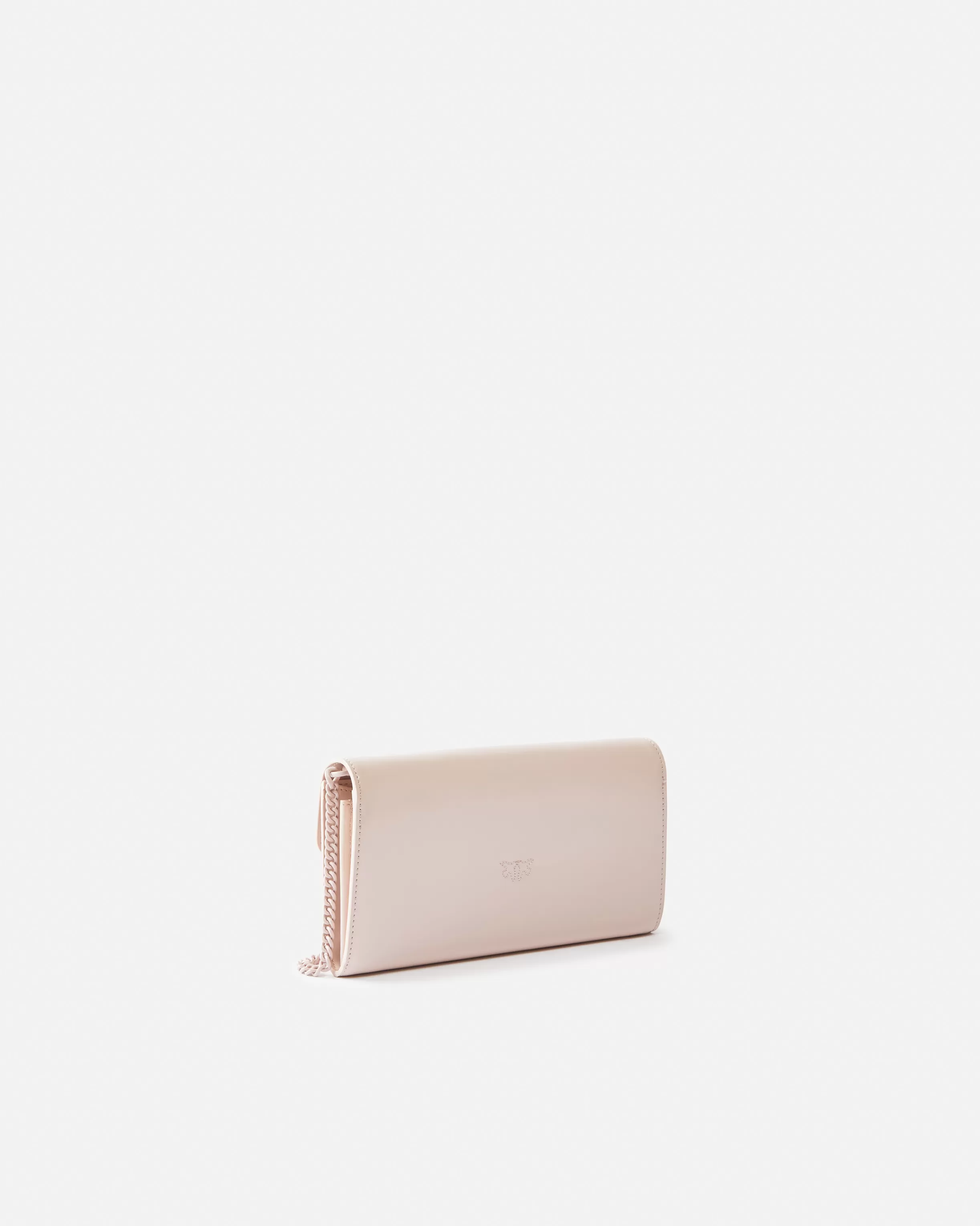 PINKO Patent bird buckle wallet with shoulder strap