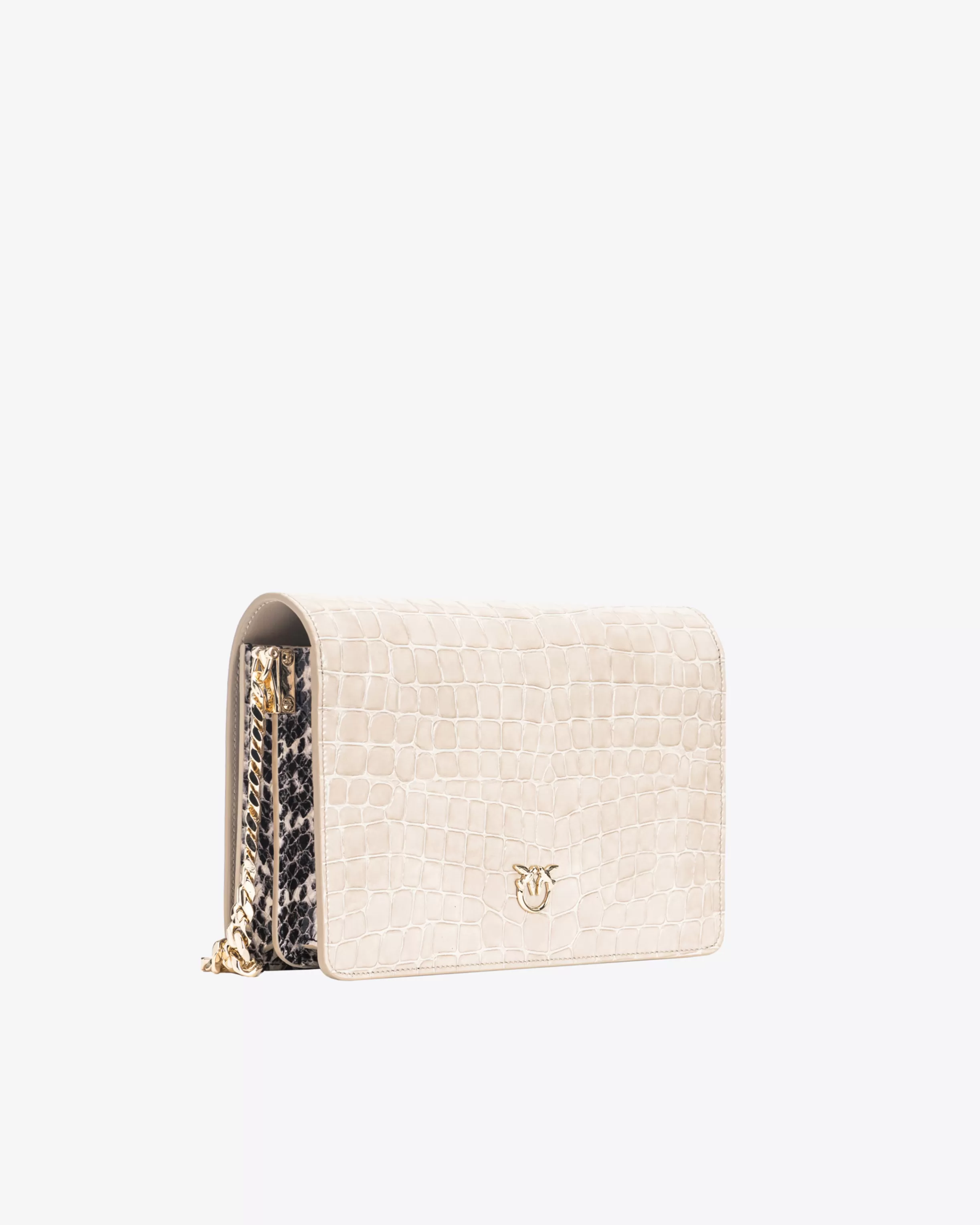 PINKO Galleria Classic Love Bag Click in crocodile- and reptile-print leather