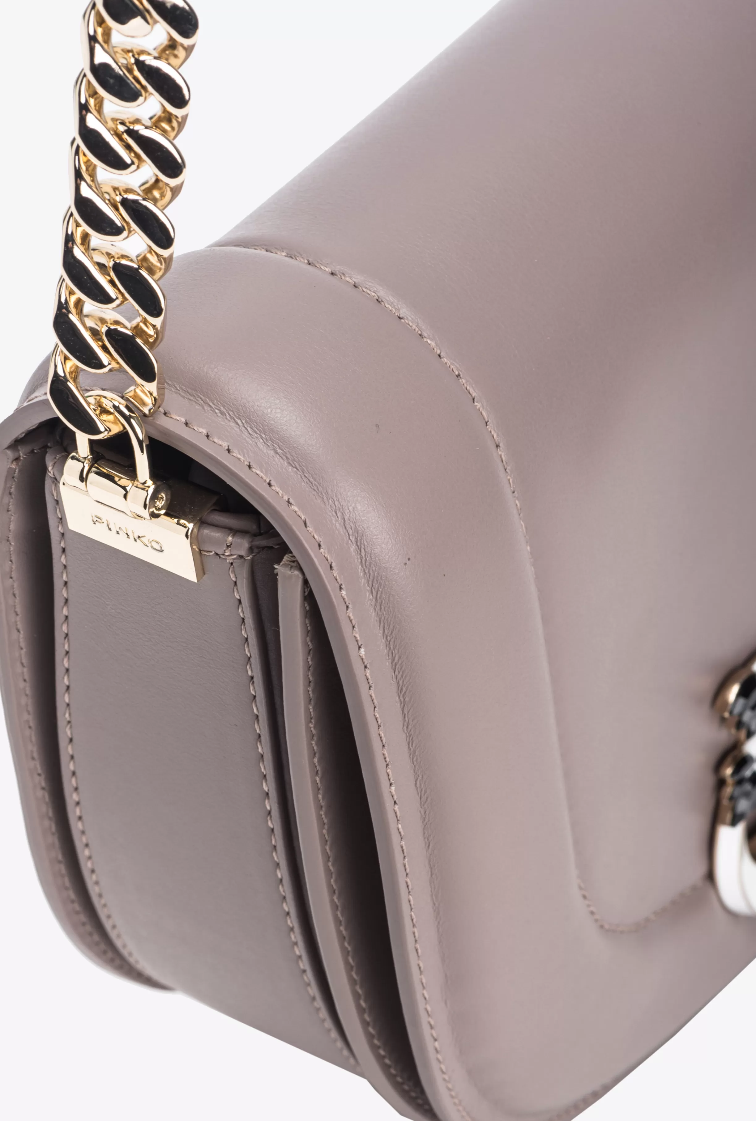 PINKO Galleria Classic Love Bag Click Round with bejewelled buckle