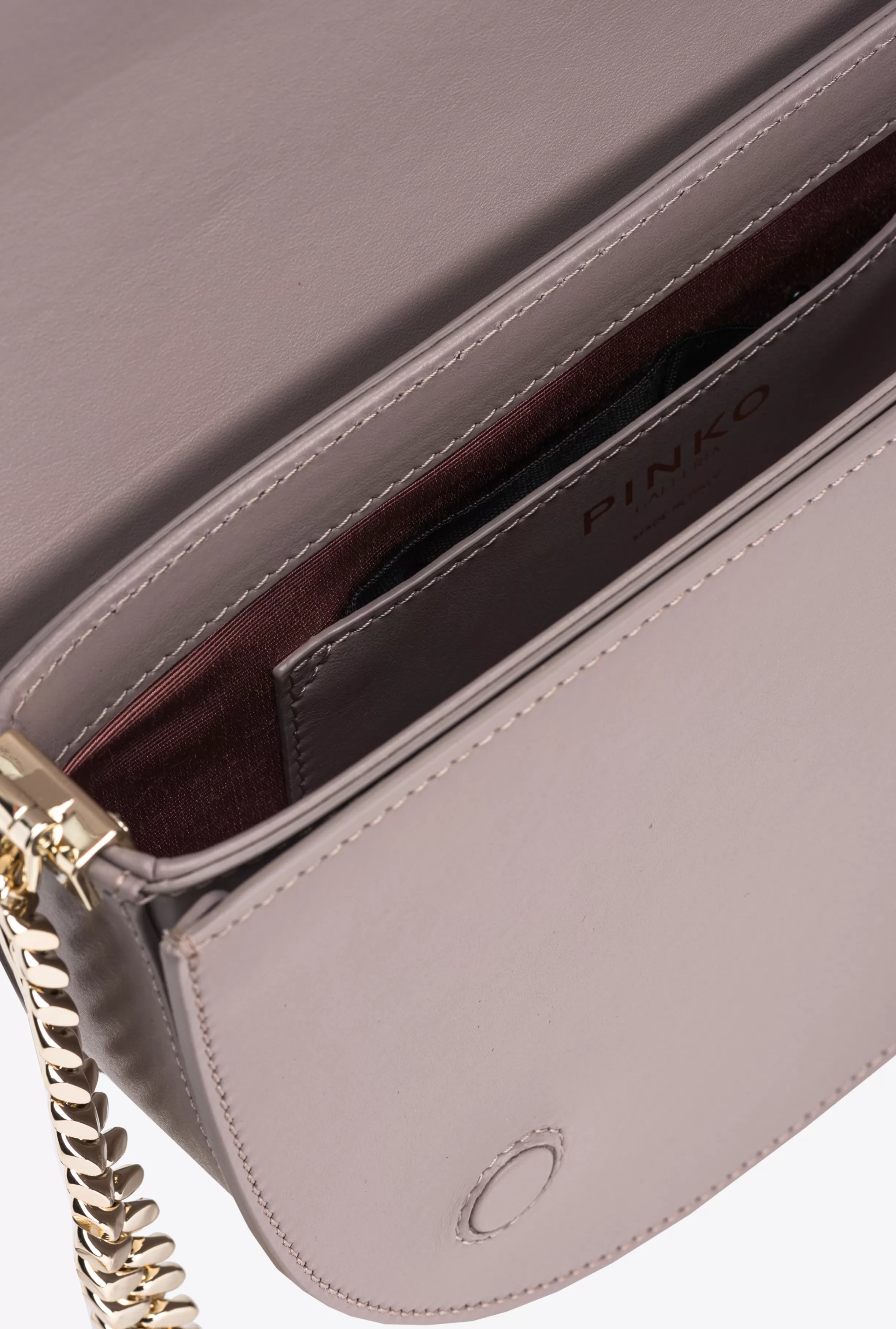 PINKO Galleria Classic Love Bag Click Round with bejewelled buckle