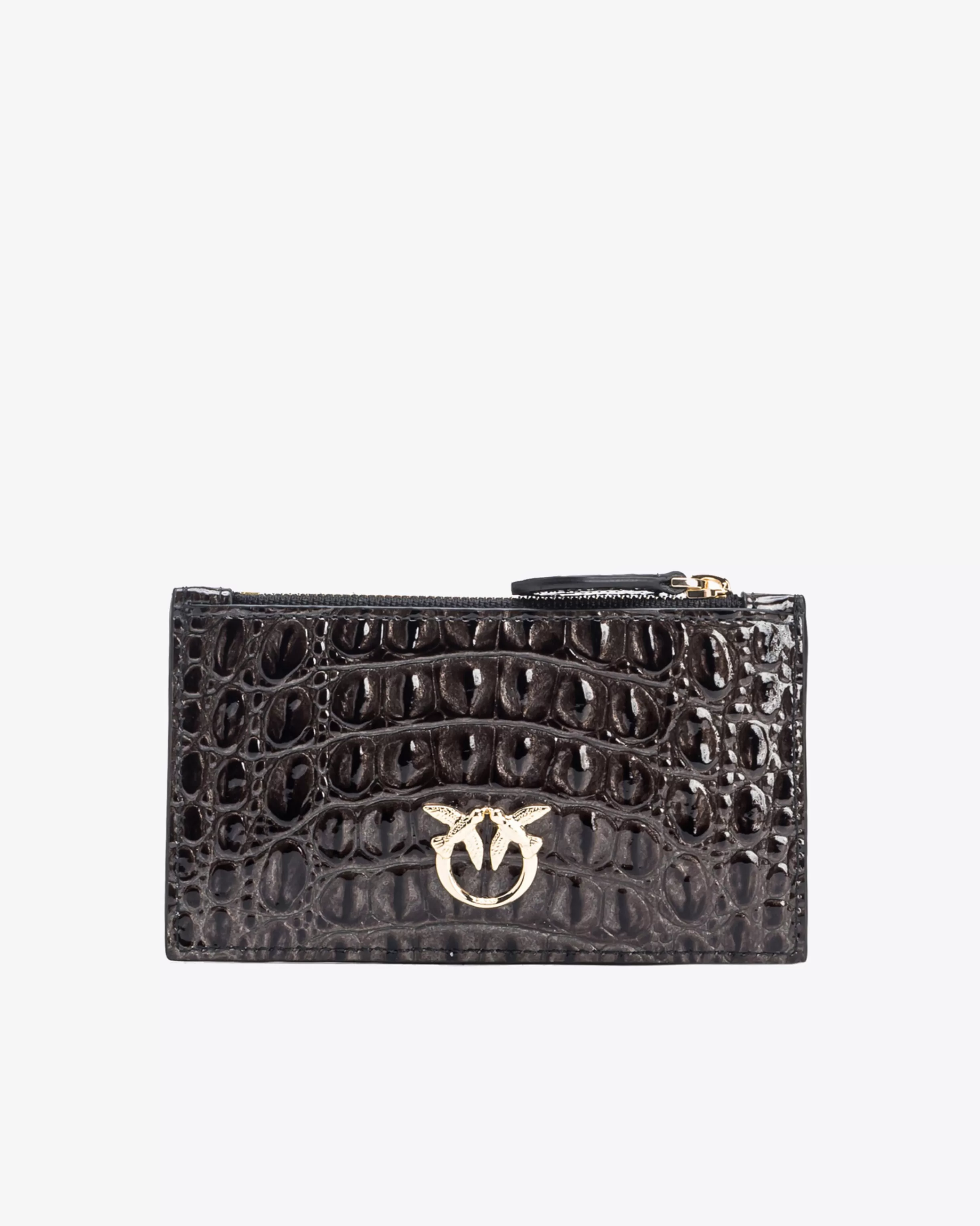 PINKO Galleria croc-print card holder