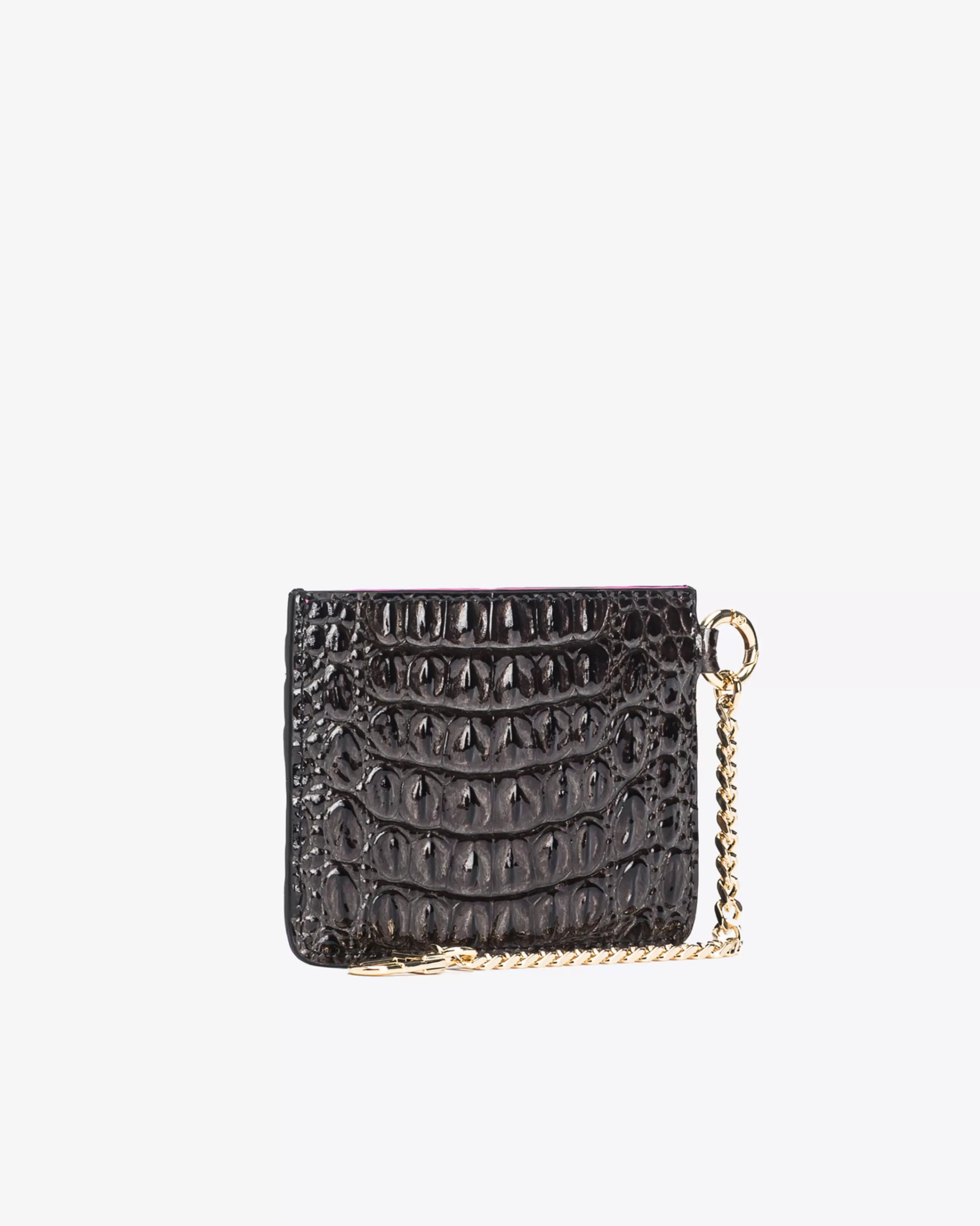 PINKO Galleria croc-print leather card holder