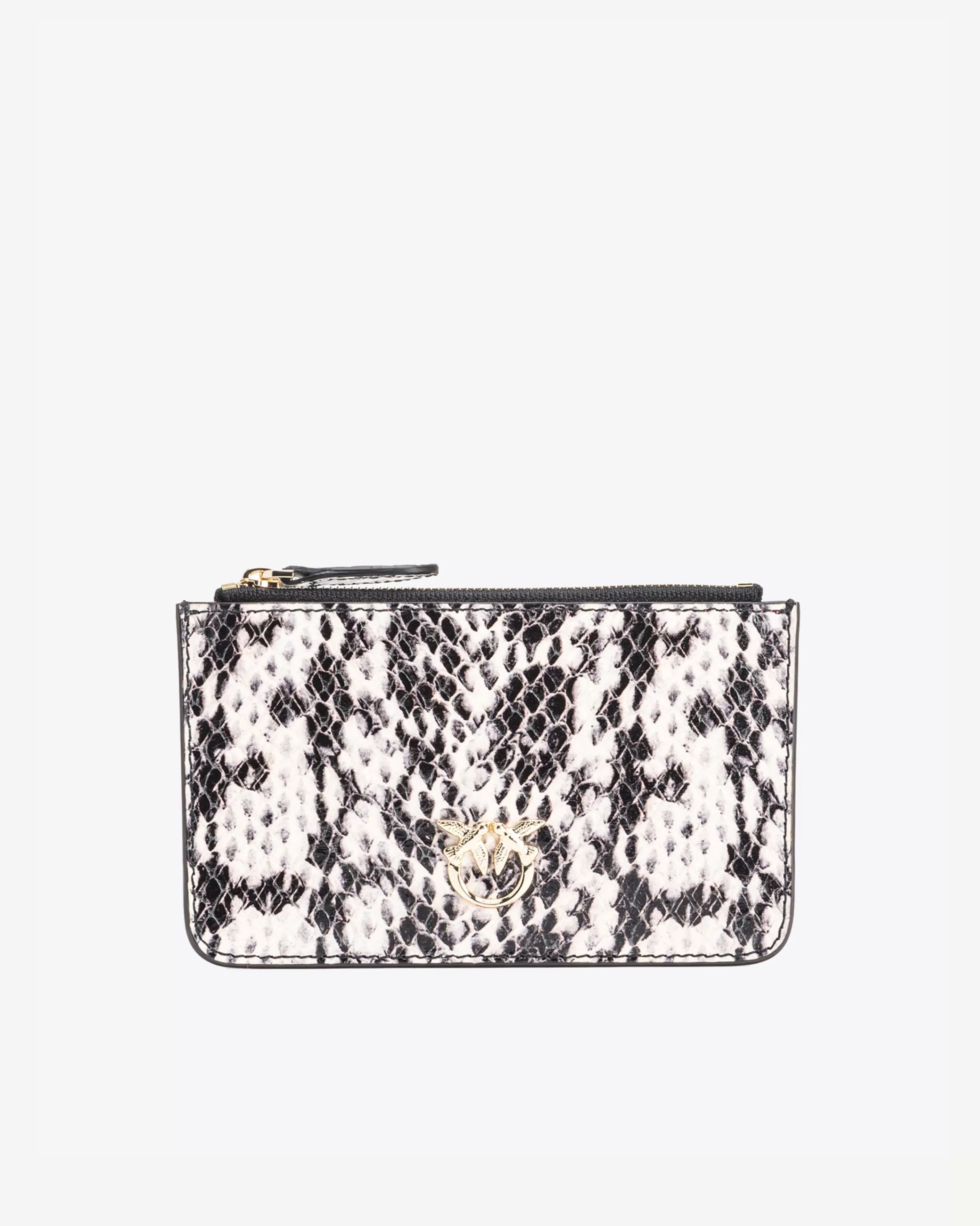 PINKO Galleria flat pouch in reptile skin