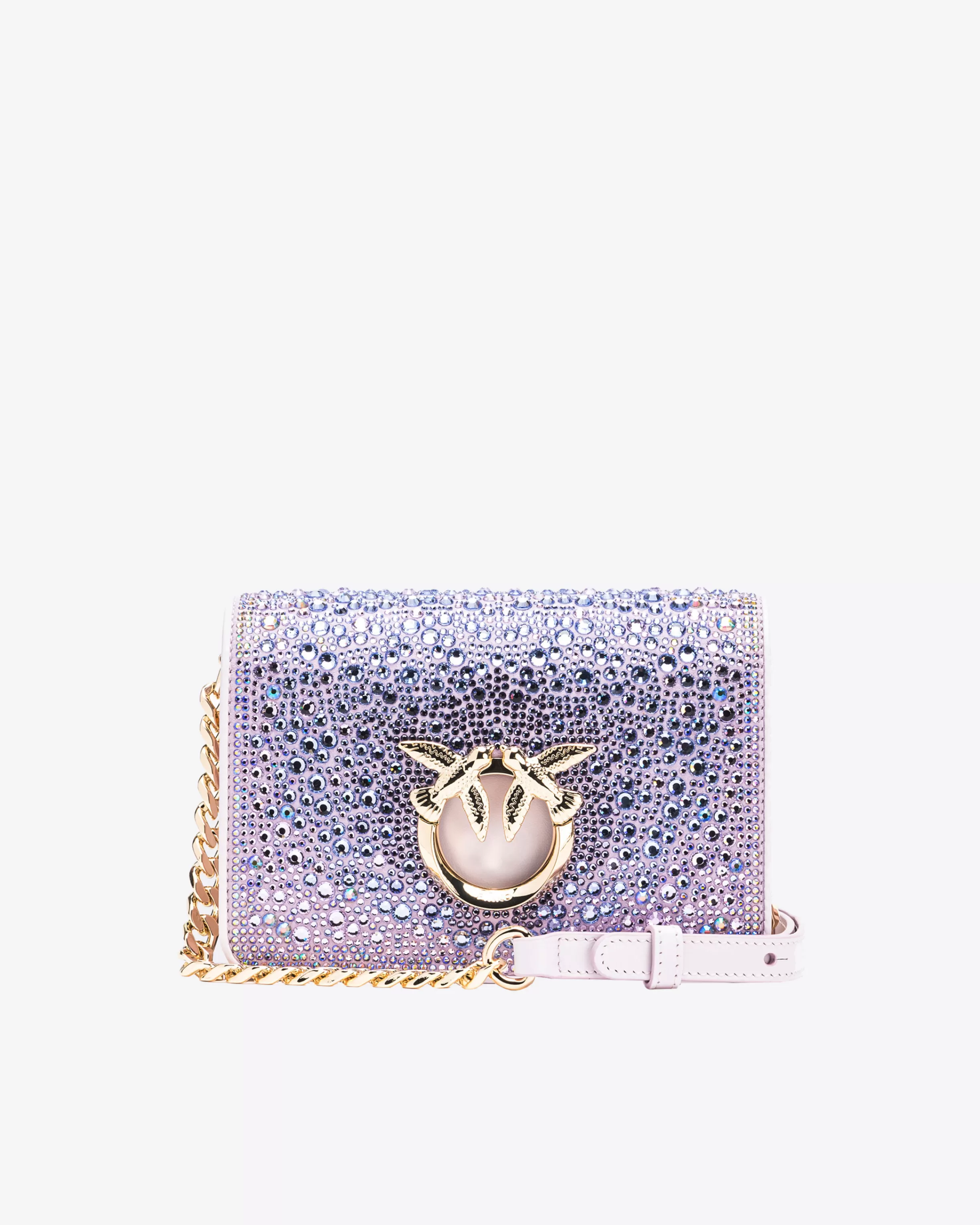 PINKO Galleria full-rhinestone Mini Love Bag Click